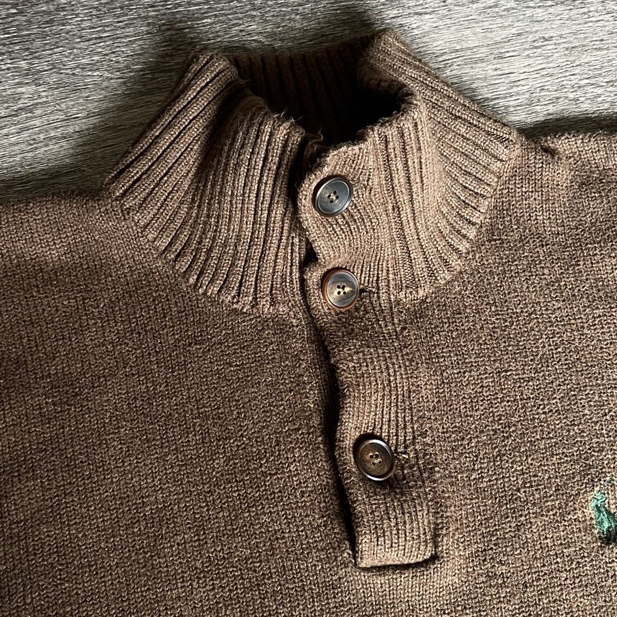 Polo Ralph Lauren Vintage Polo Ralph Lauren Small Logo Quarter Button Sweater Size US XL / EU 56 / 4 - 4 Thumbnail