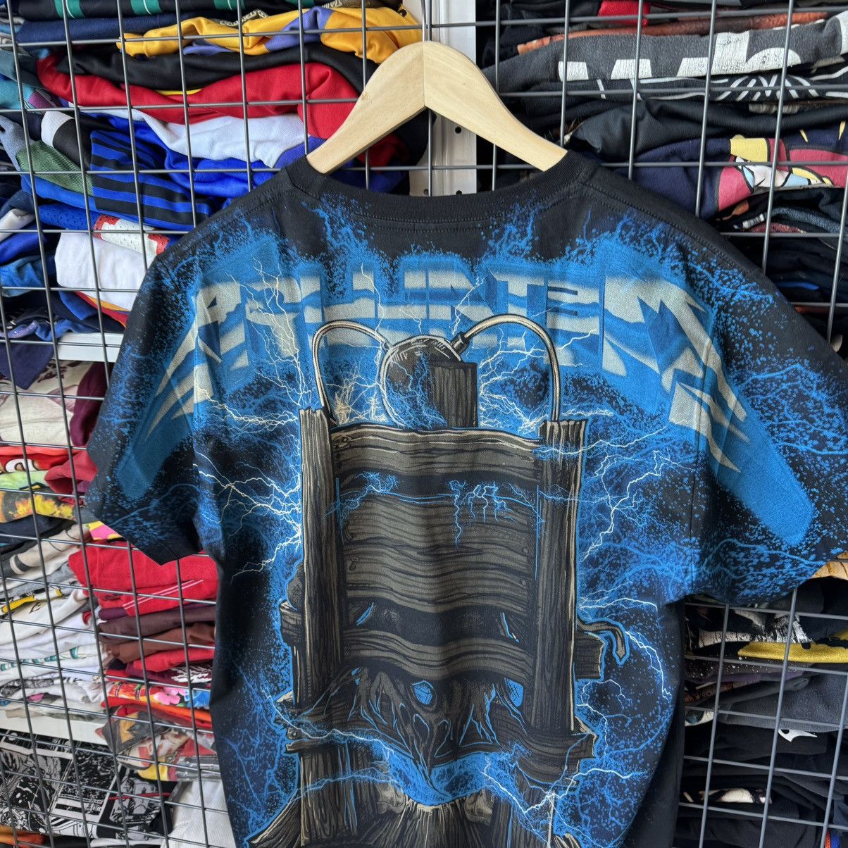 Band Tees Metallica Ride The Lightning Hot Rock AOP Band T-shirt Size US M / EU 48-50 / 2 - 6 Thumbnail