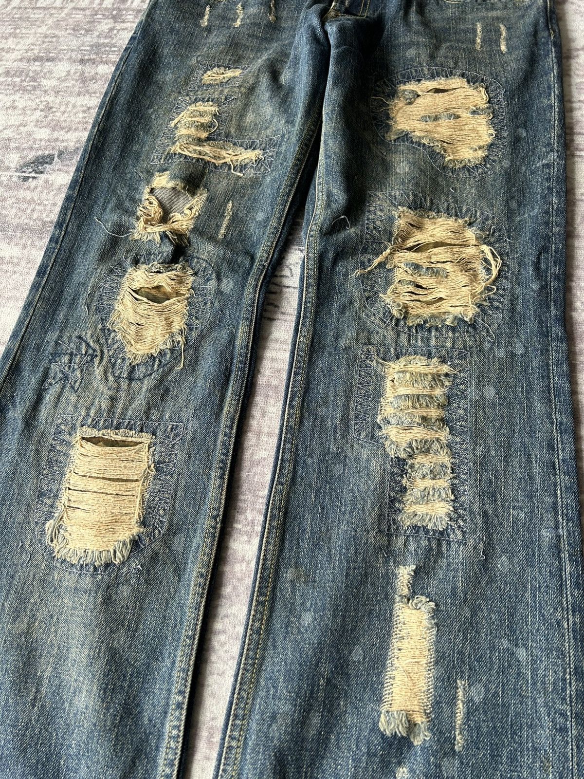 Tornado Mart Y2k Punk Distressed Nicole Jeans Size US 35 - 5 Thumbnail