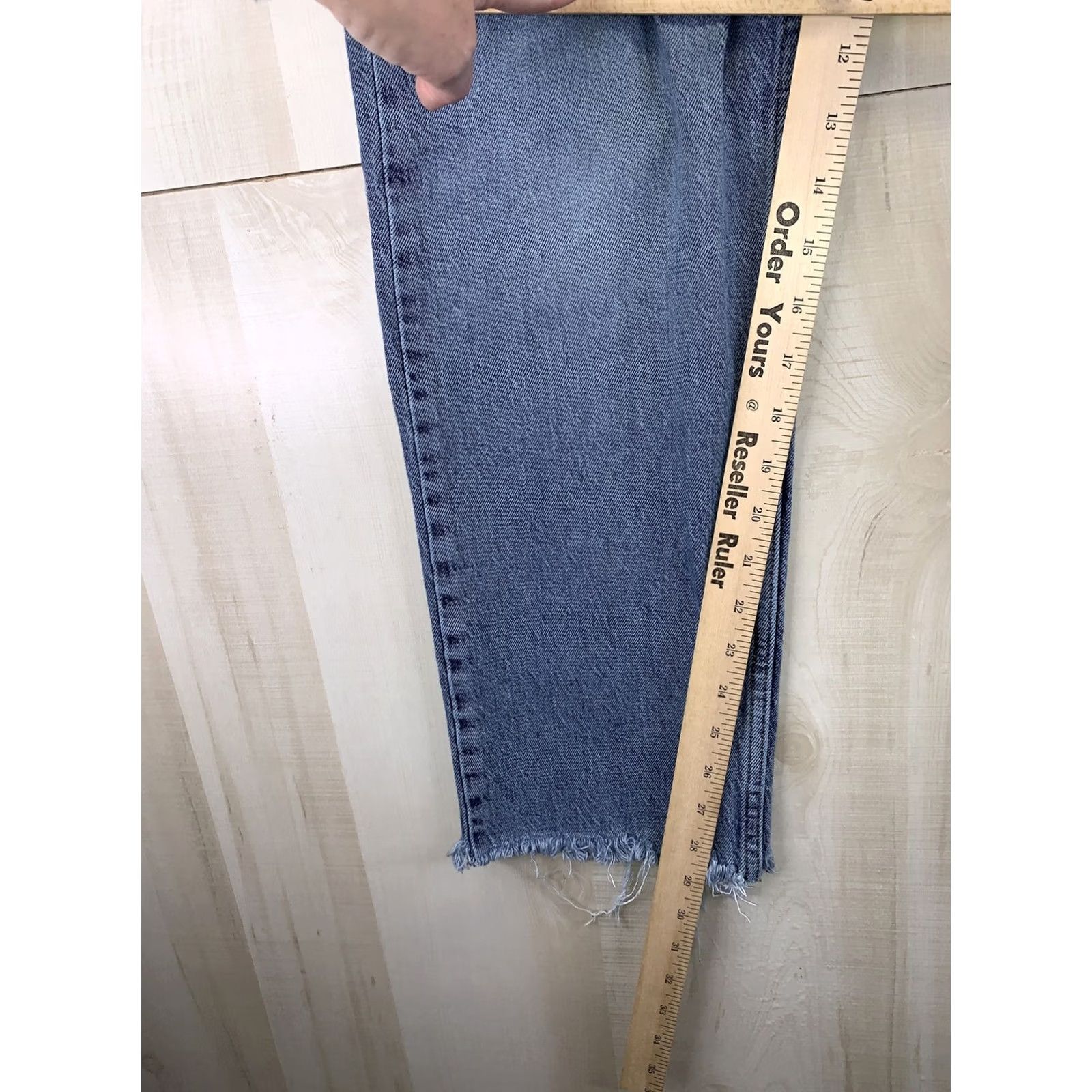 Levi's VINTAGE Levi’s 502 Denim Distressed Raw Hem Straight Leg Mens Jeans 34x32-4959 Size US 34 / EU 50 - 5 Thumbnail