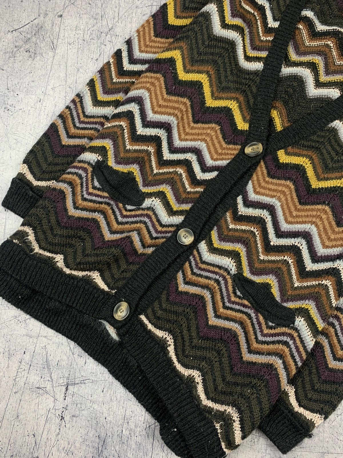 Missoni Missoni Lindex 3D Knit Cardigan Zig Zag Pattern Luxury Italy Size L / US 10 / IT 46 - 4 Thumbnail
