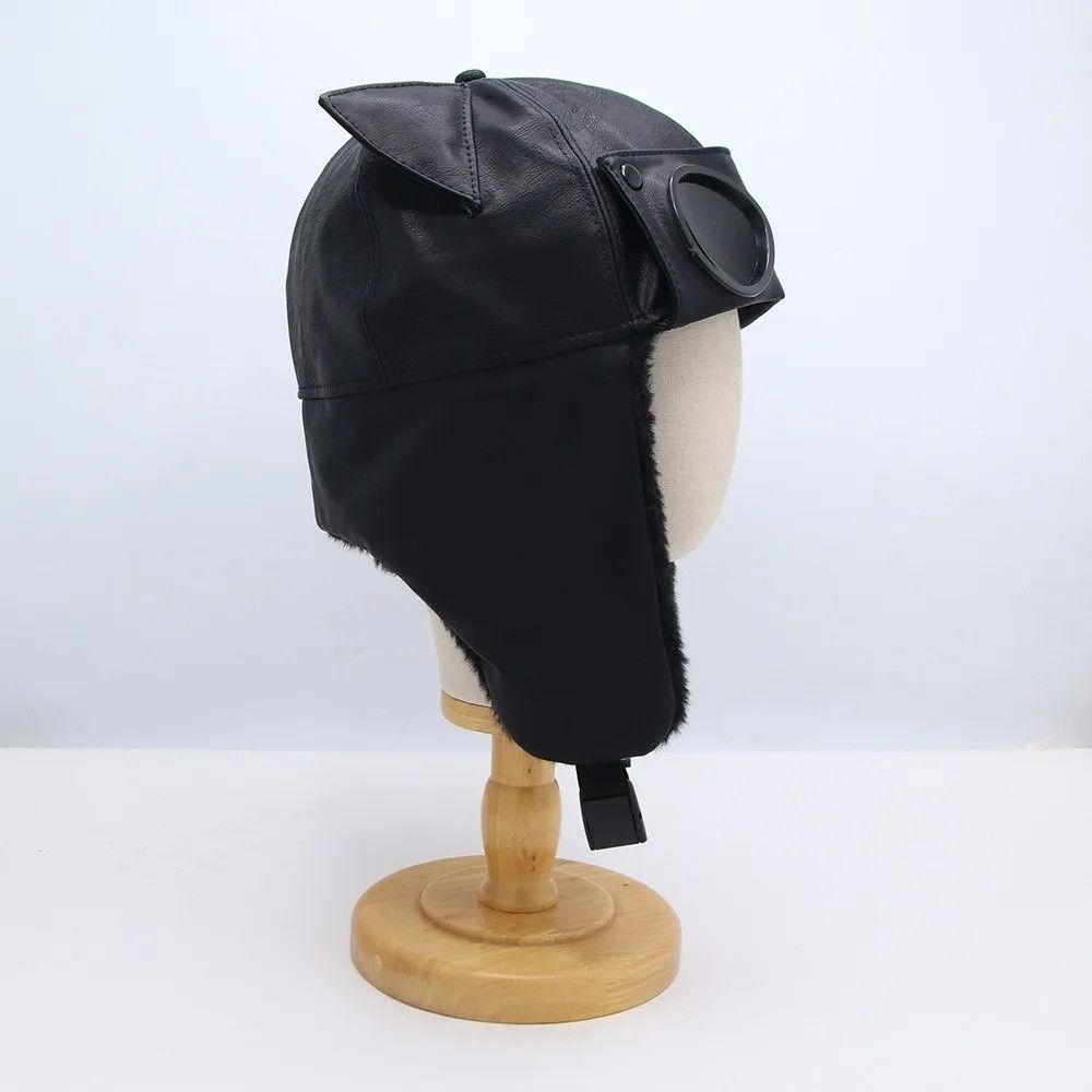 Other Retro Bomber PU Leather Fluff Pilot Hat Size ONE SIZE - 6 Thumbnail