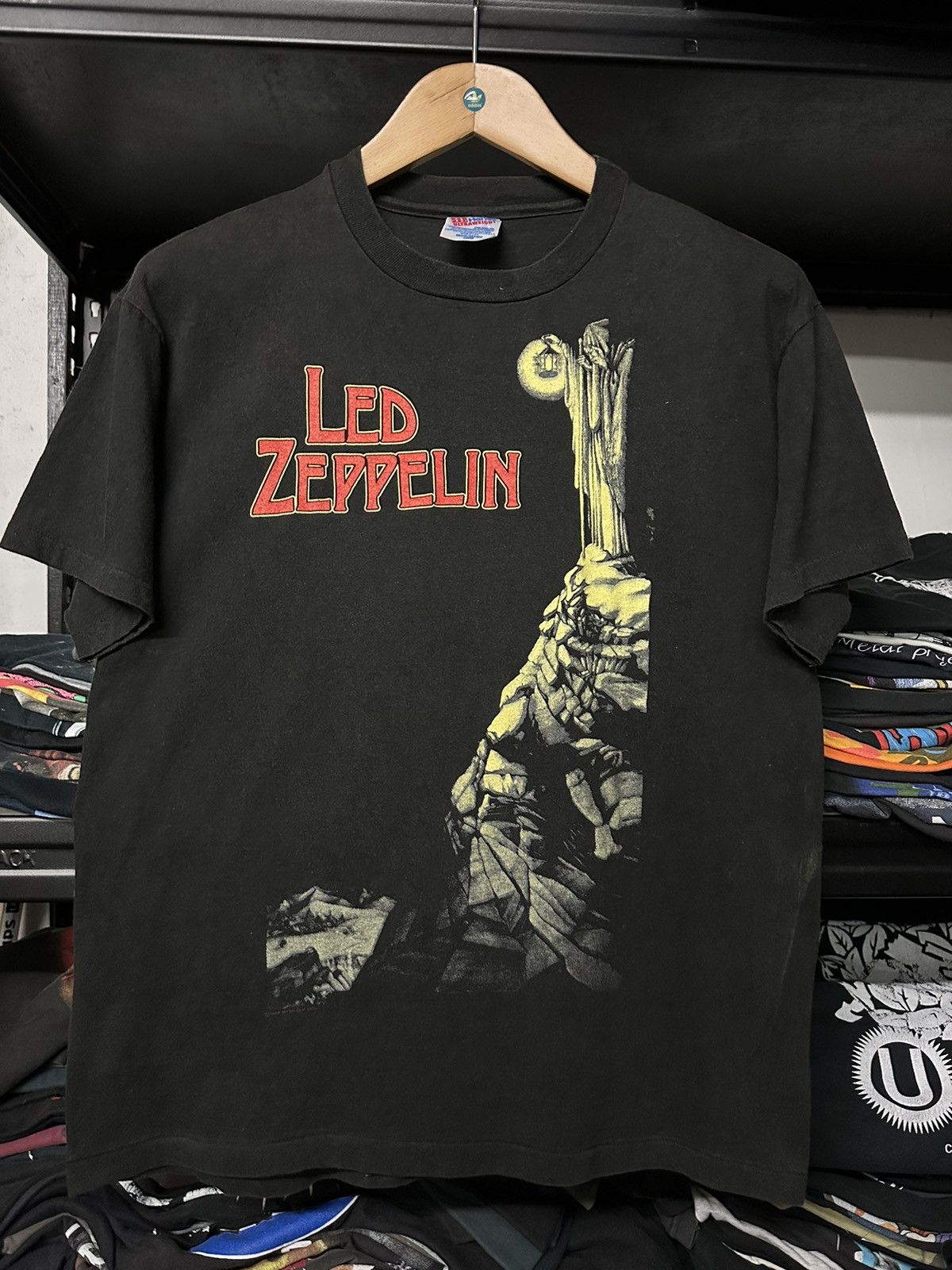 Band Tees × Vintage Vintage 90s Led Zeppelin Promo Faded Tee Size US L / EU 52-54 / 3 - 1 Thumbnail