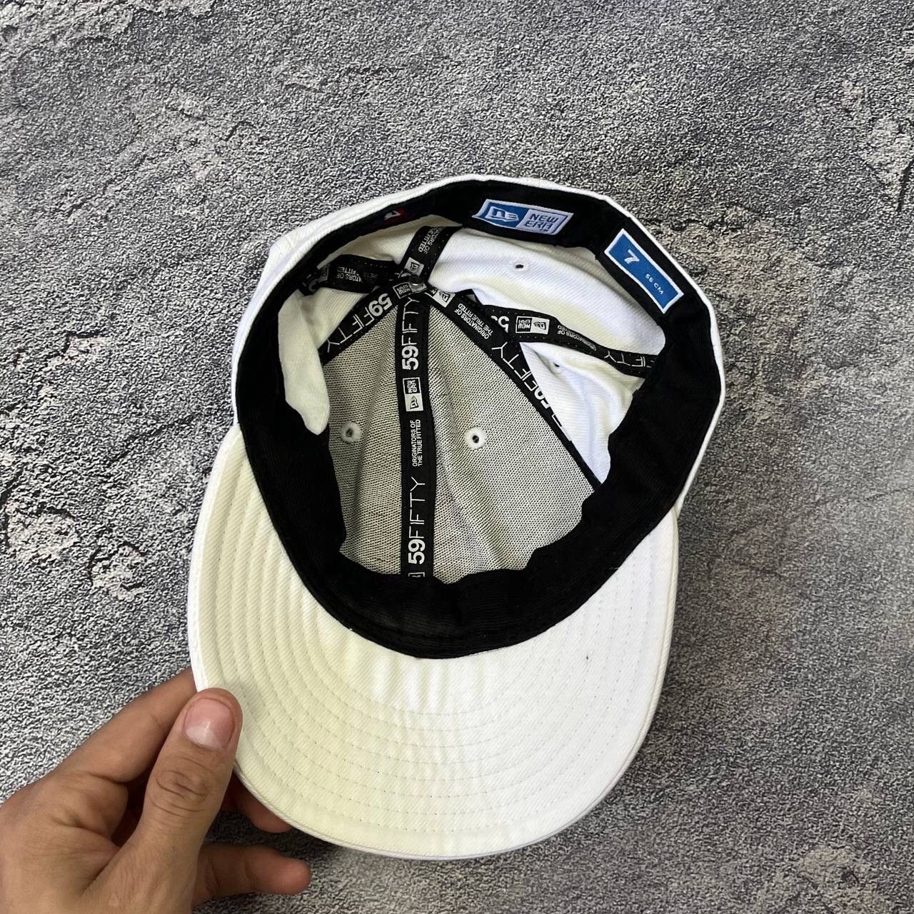 New Era Vintage 90s White New York Yankess New Era 59 Fifty Rare Cap Size ONE SIZE - 5 Thumbnail