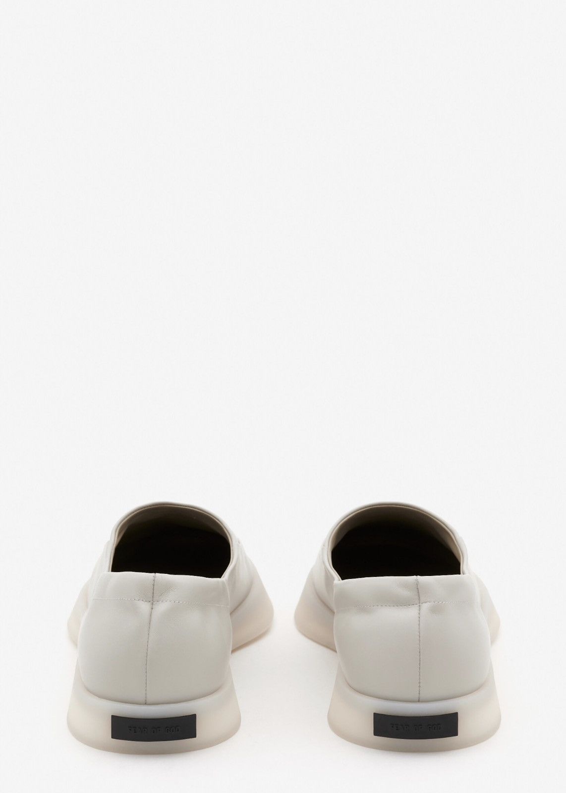 Fear of God Eternal Loafers in Light Grey Leather