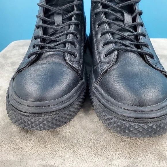 Steve Madden Steve Madden P-Darth men's black Leather high top sneaker/Sh Size US 11 / EU 44 - 4 Thumbnail