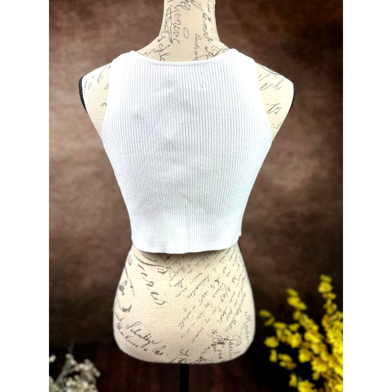 Other Lita by Ciara True Rib Crop Top - White - size M Size M / US 6-8 / IT 42-44 - 10 Thumbnail