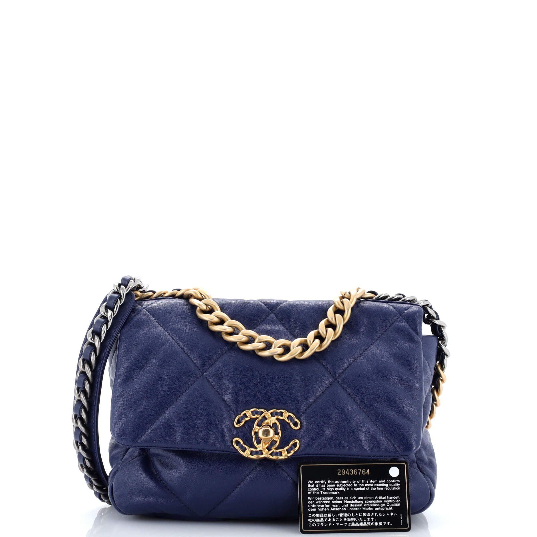 Chanel 19 Flap Bag Quilted Leather Medium Size ONE SIZE - 1 Thumbnail
