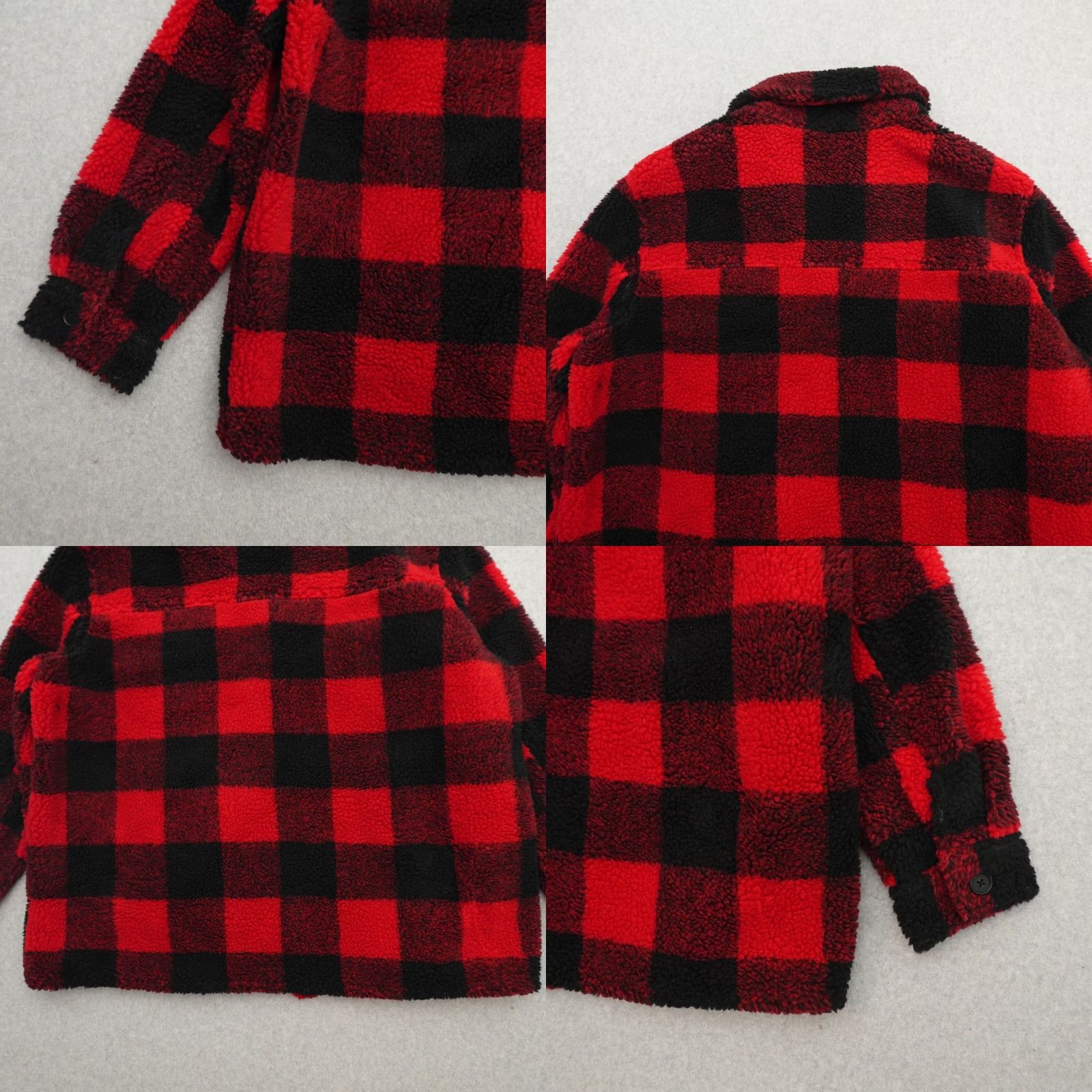 Gap GAP Womens Jacket 2XL Plaid Fleece Red Black Pockets Size XXL / US 16-18 / IT 52-54 - 9 Thumbnail