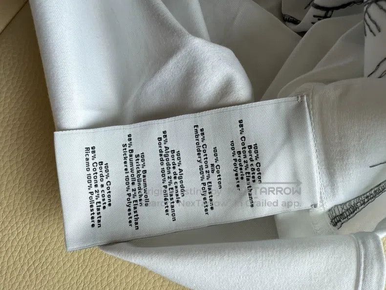 Hermes Hermes Heavy embroidery pattern T-shirt short sleeves, whi Size US L / EU 52-54 / 3 - 8 Thumbnail