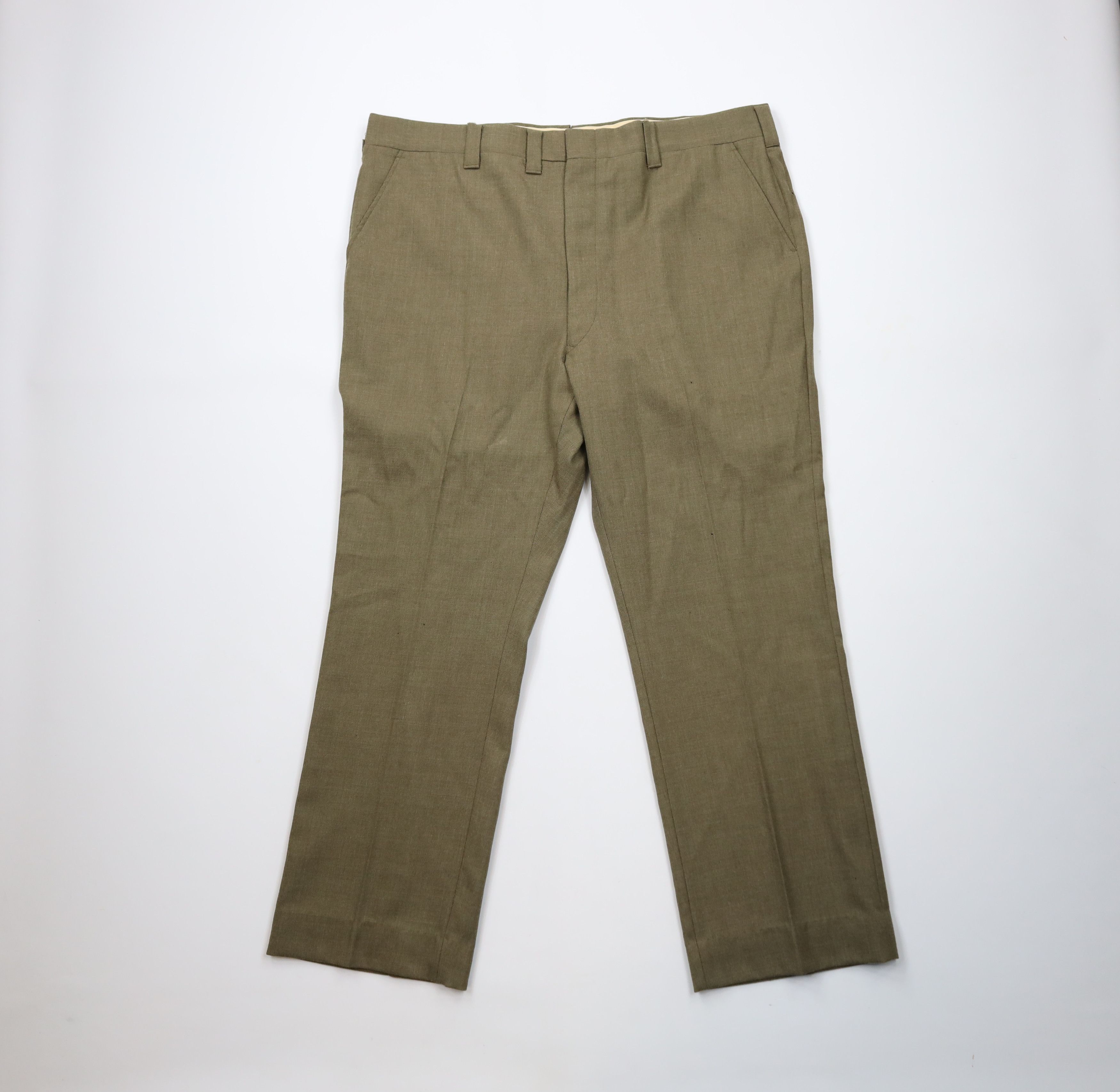 Vintage Vintage 60s 70s Streetwear Wool Wide Leg Chino Pants USA Size US 40 / EU 56 - 1 Thumbnail