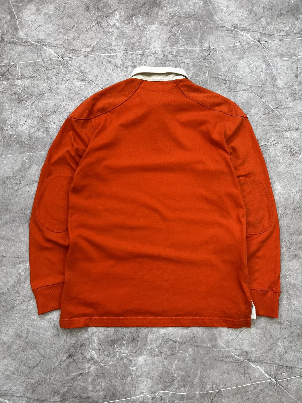Polo Ralph Lauren × Vintage VINTAGE POLO RAPLPH ORANGE HEAVY RUGBY LONG SLEEVE Size US M / EU 48-50 / 2 - 8 Thumbnail