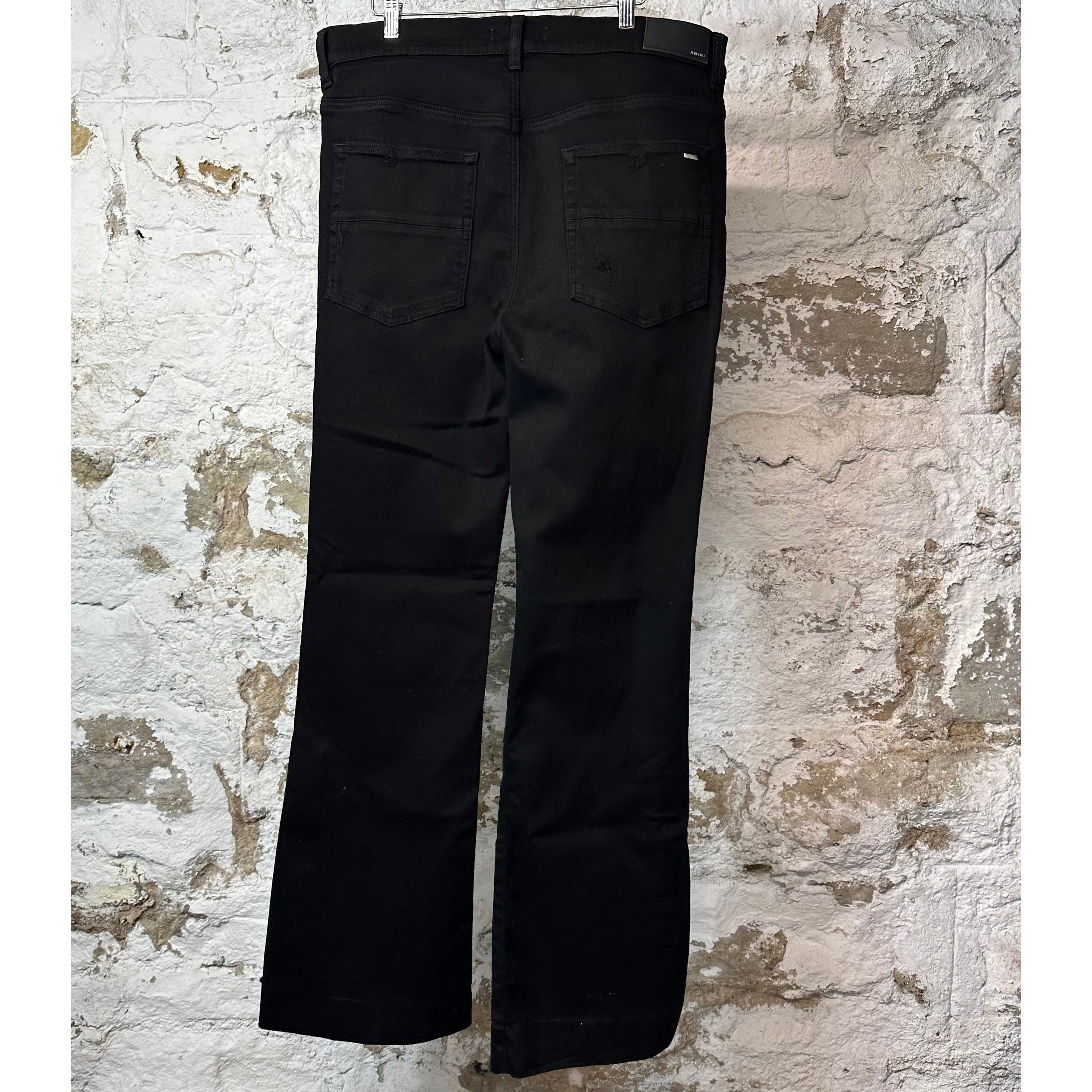 Amiri Amiri Plain Black Flare Denim Jeans Sz 36 Size US 36 / EU 52 - 2 Thumbnail