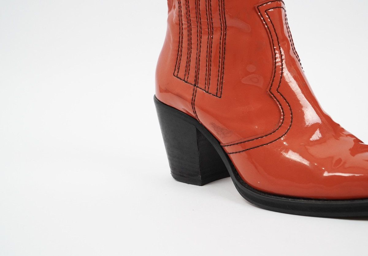 Ganni Ganni - Callie Patent Leather Ankle Boots Size US 5 / IT 35 - 10 Thumbnail