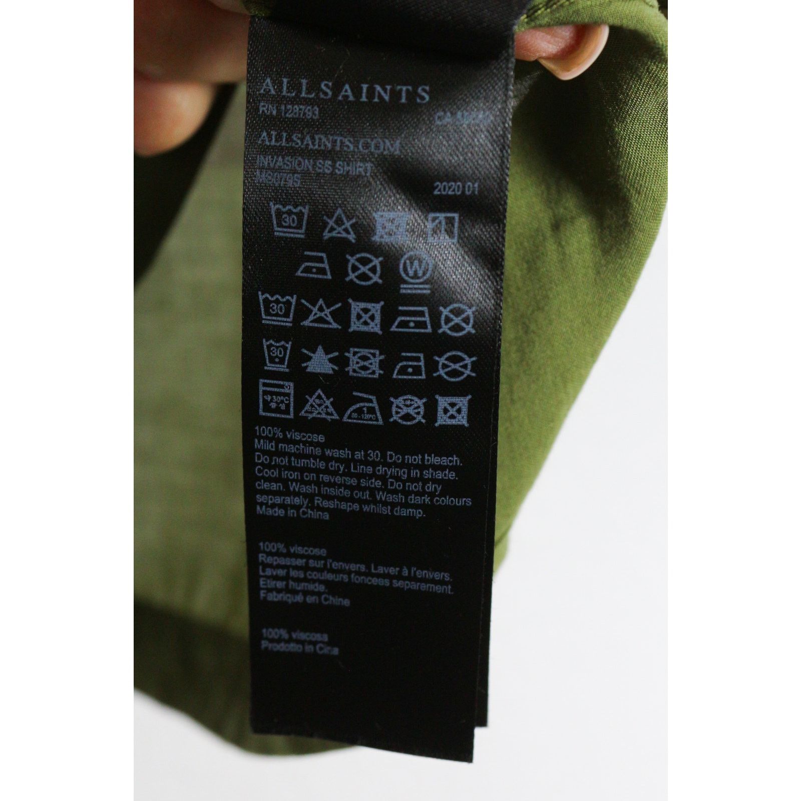 Allsaints Allsaints Invasion Camo Military Printed Open Collar Shirt Size US M / EU 48-50 / 2 - 5 Thumbnail