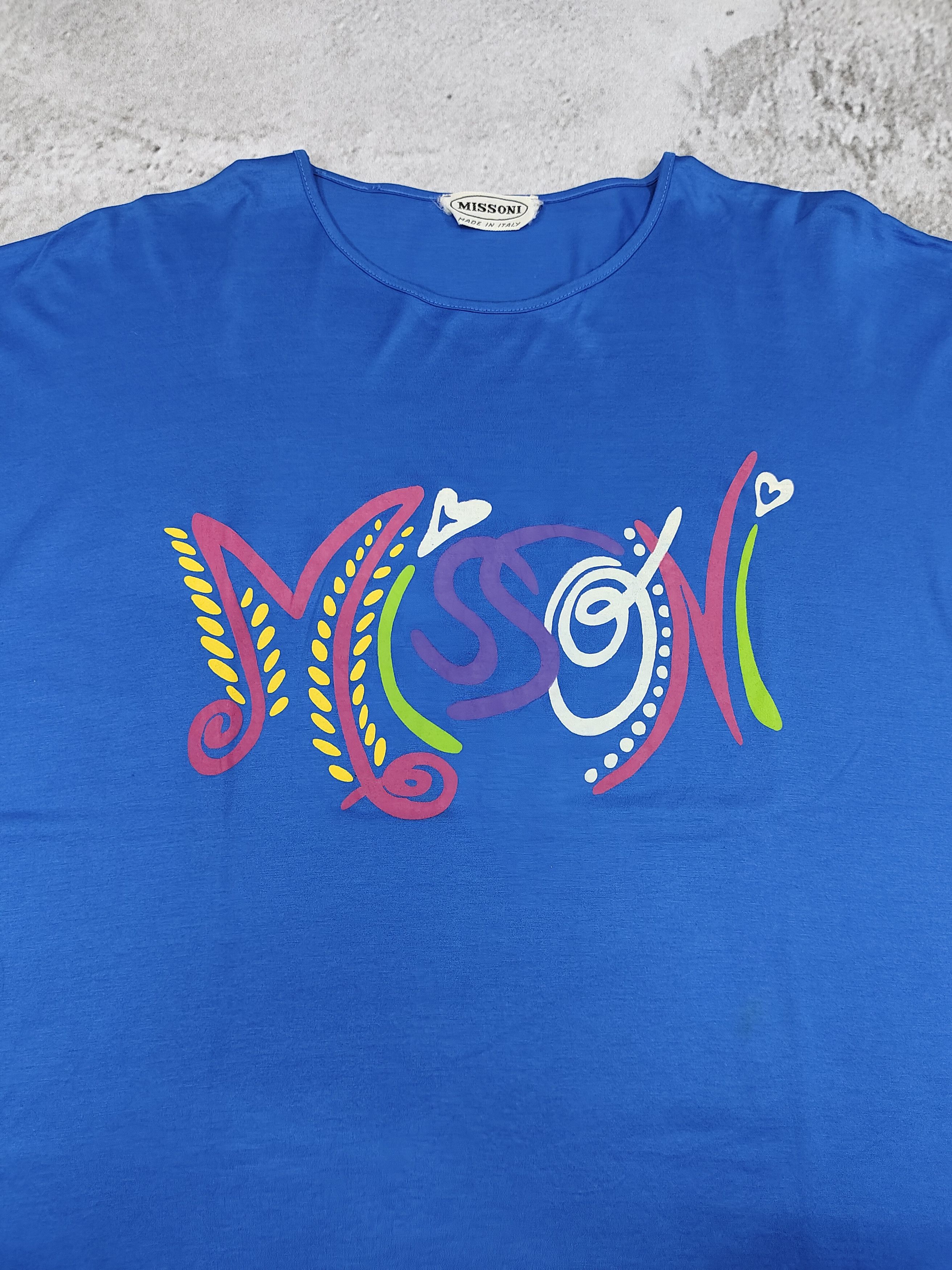 Missoni 90s Missoni- Psychedelic Art Print Summer Piece Top Size M / US 6-8 / IT 42-44 - 7 Thumbnail