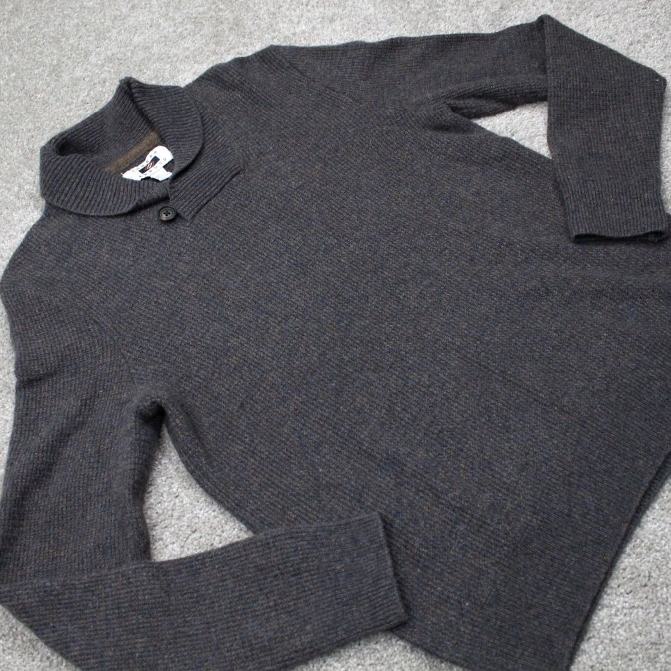 Joseph Abboud Joseph Abboud Sweater Mens Large Gray Shawl Neck Wool/Nylon Pullover Sweatshirt Shirt Size US L / EU 52-54 / 3 - 6 Thumbnail