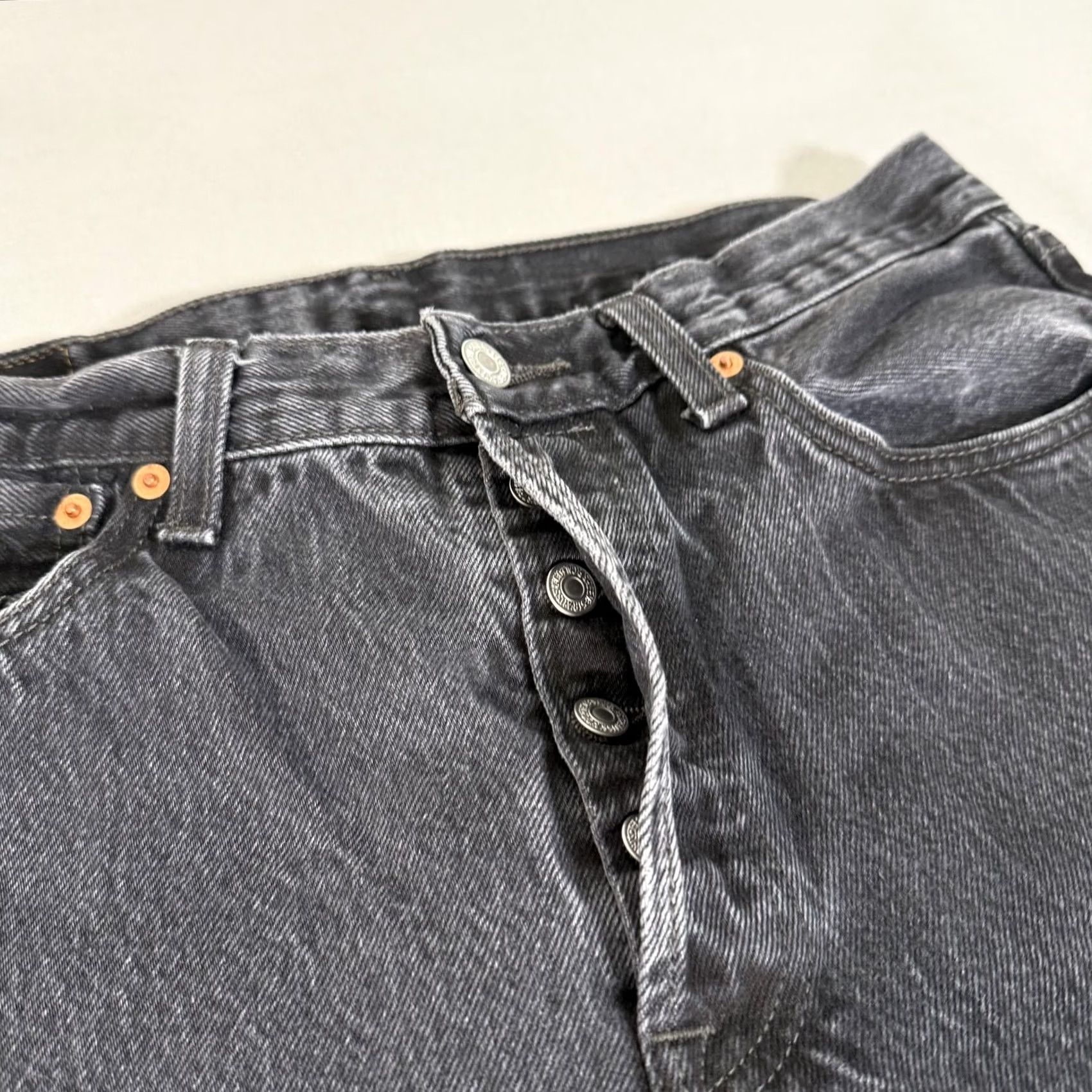 Levi's Levi's Jeans Mens 33x30 Black 501 Straight Fit Distressed Denim Pants Y2K Size US 33 - 3 Thumbnail