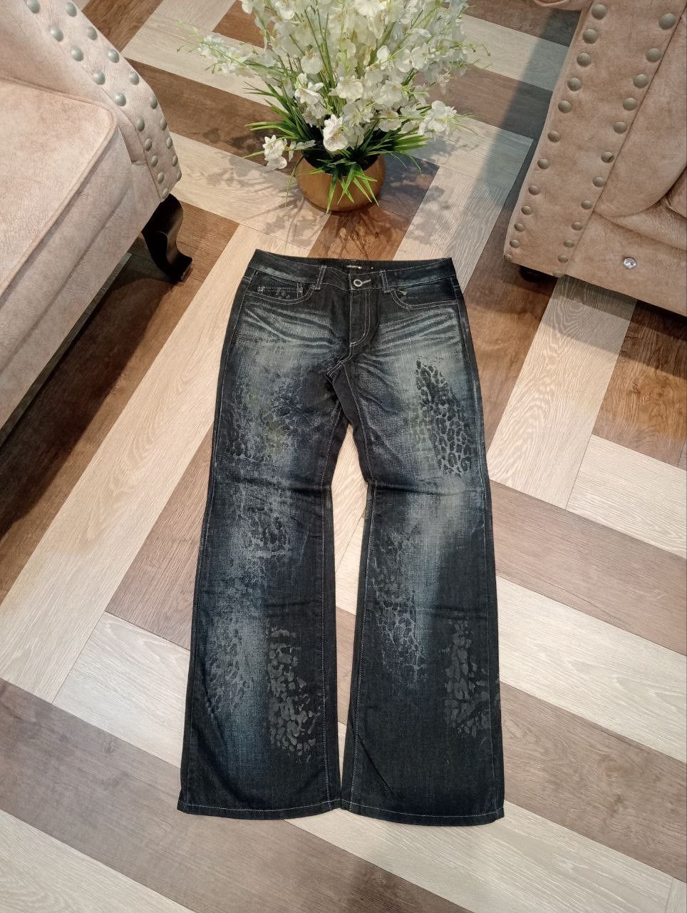 Tornado Mart TORNADO MART JAPAN BLUE WASHED FLARED PANTS Size US 31 - 1 Thumbnail