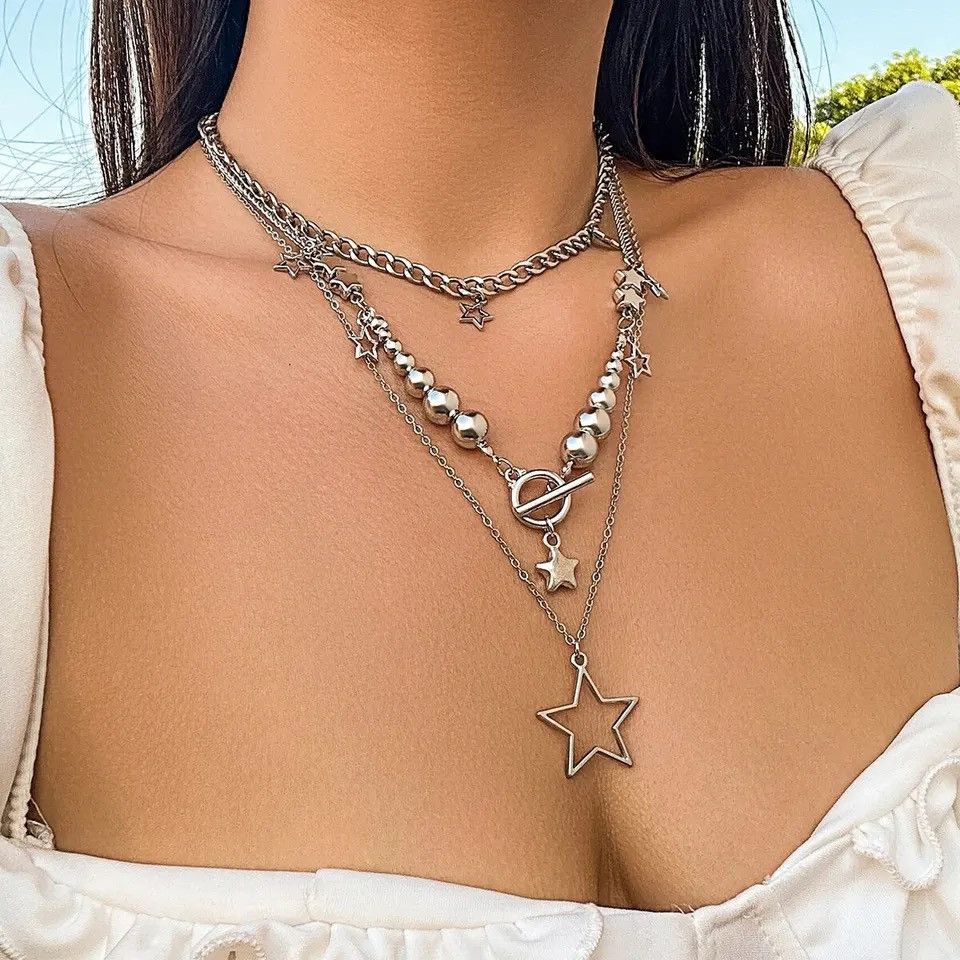 Jewelry Creative Set Star OT Buckle Pendant Choker Necklace Size ONE SIZE - 2 Thumbnail