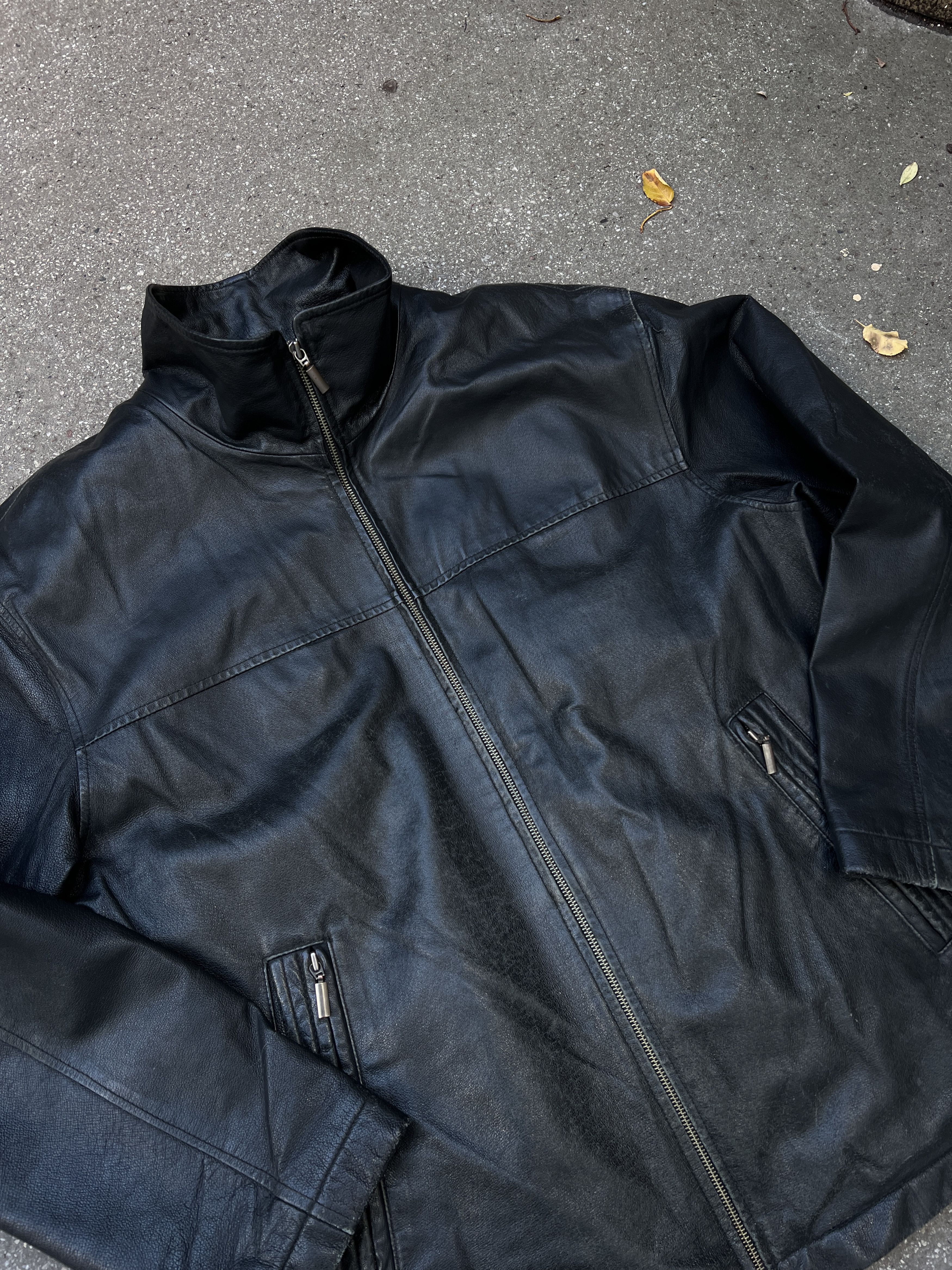 14th Addiction Winter Vintage 00s leather long coat jacket 2in1 vest fleece Size US XL / EU 56 / 4 - 17 Thumbnail