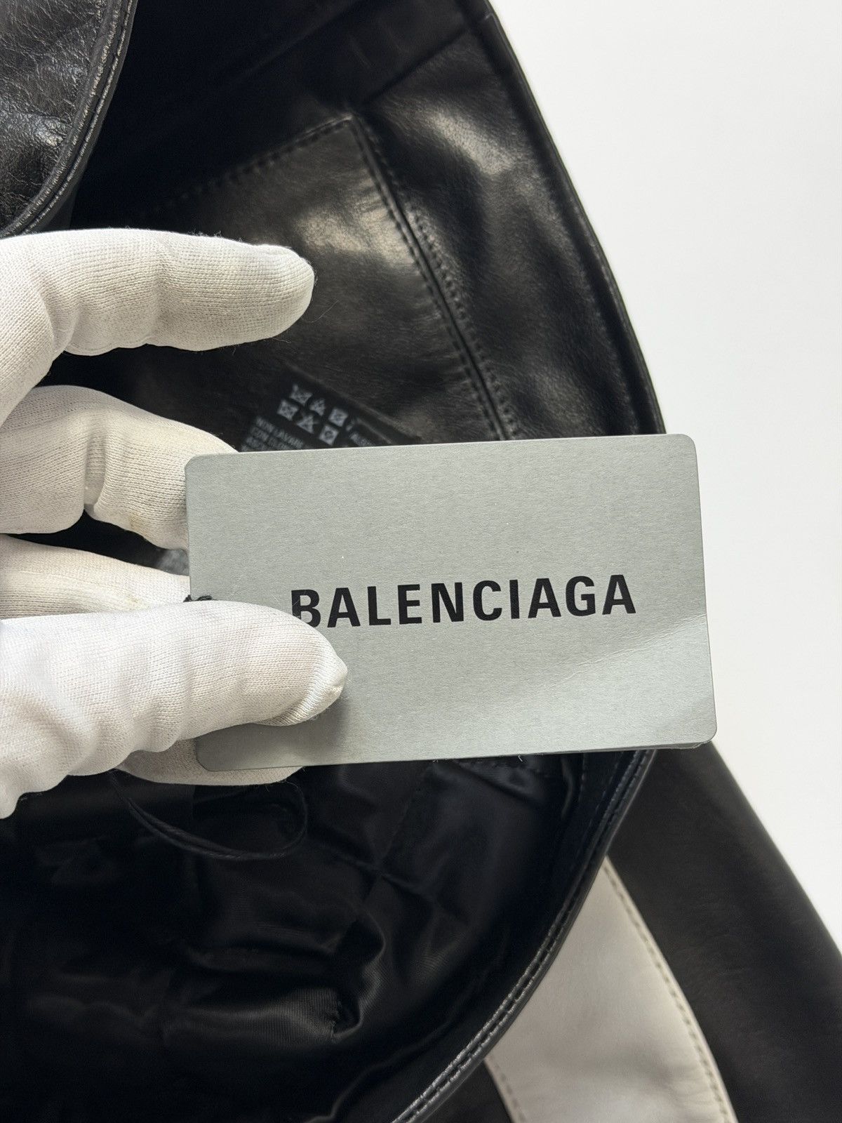 Balenciaga Balenciaga Shrunk Racer Jacket Black Leather Size XS / US 0-2 / IT 36-38 - 16 Thumbnail