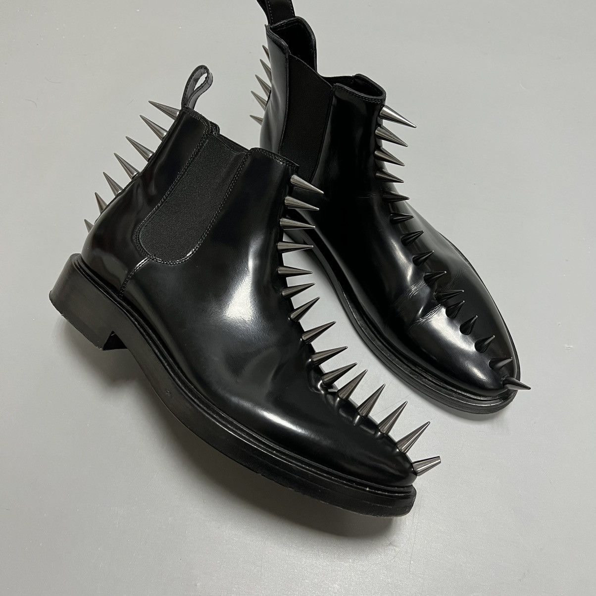 Balenciaga Balenciaga Spike Accents Leather Chelsea Boots Black men's Size US 6.5 / EU 39-40 - 3 Thumbnail