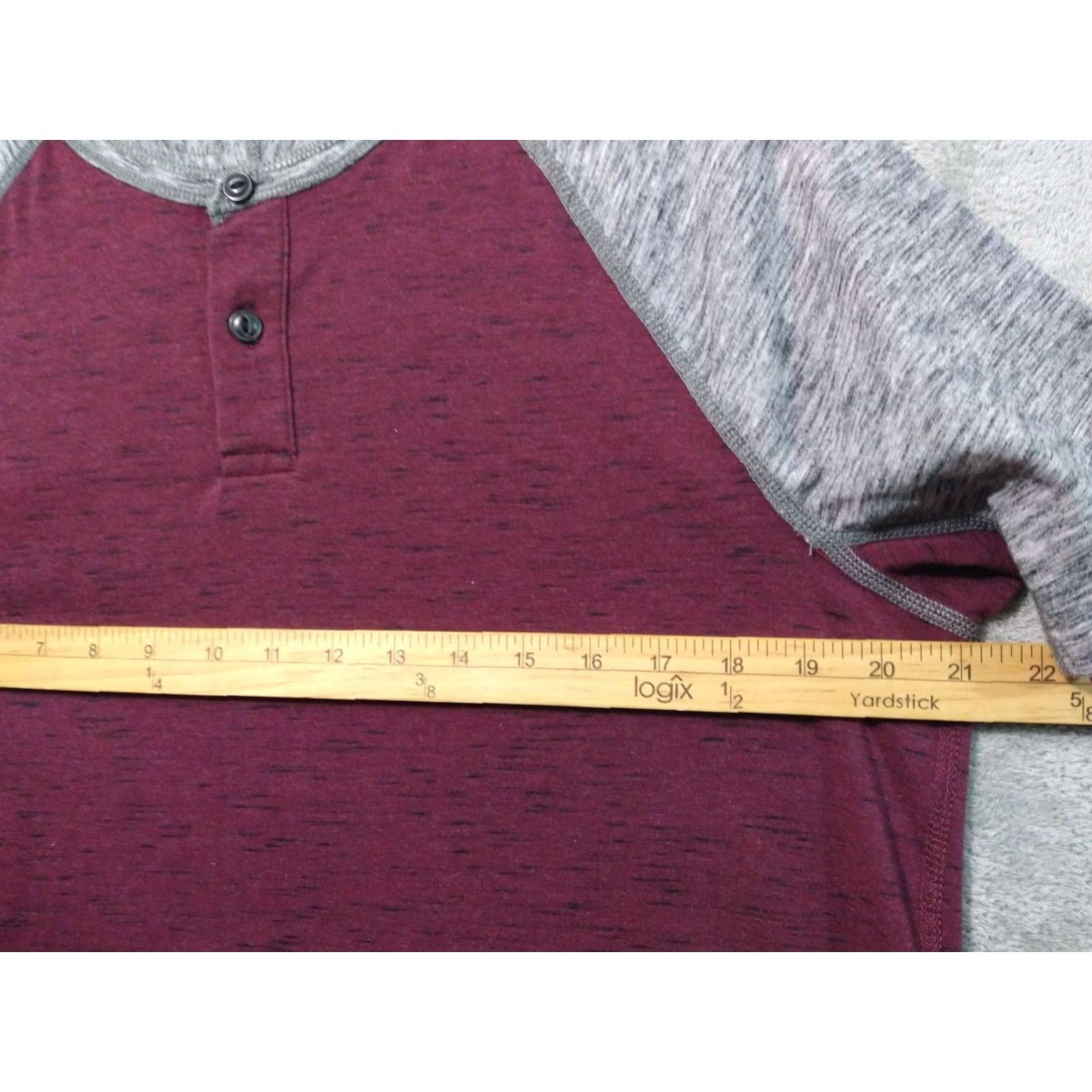 American Eagle Outfitters American Eagle Outfitters Shirt Mens Medium Red Henley Short Sleeve Active Flex Cotton Polyester Size US M / EU 48-50 / 2 - 4 Thumbnail