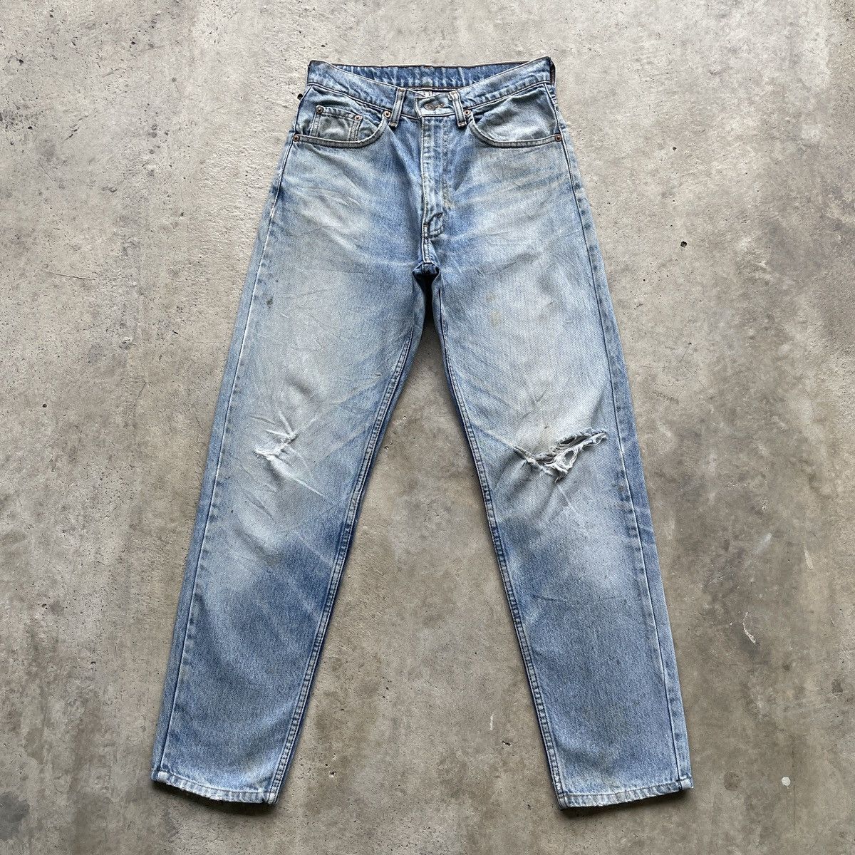 Levi's Vintage Levis Distressed Sick Jeans Faded Wash Dirty Pants Size US 27 - 1 Thumbnail