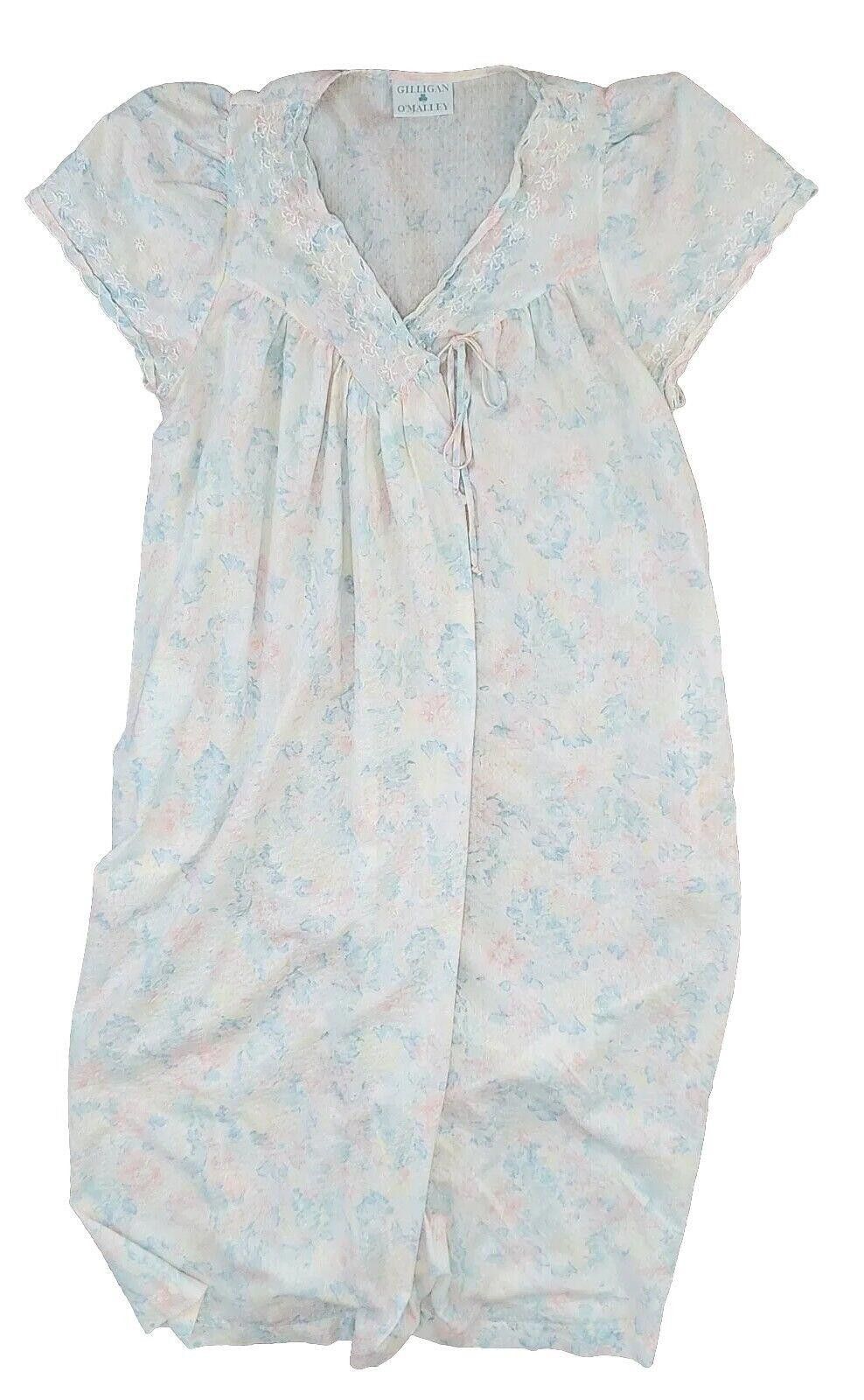 Designer Vintage Gilligan O'malley Nightgown Floral Pastel Short Size ONE SIZE - 1 Thumbnail