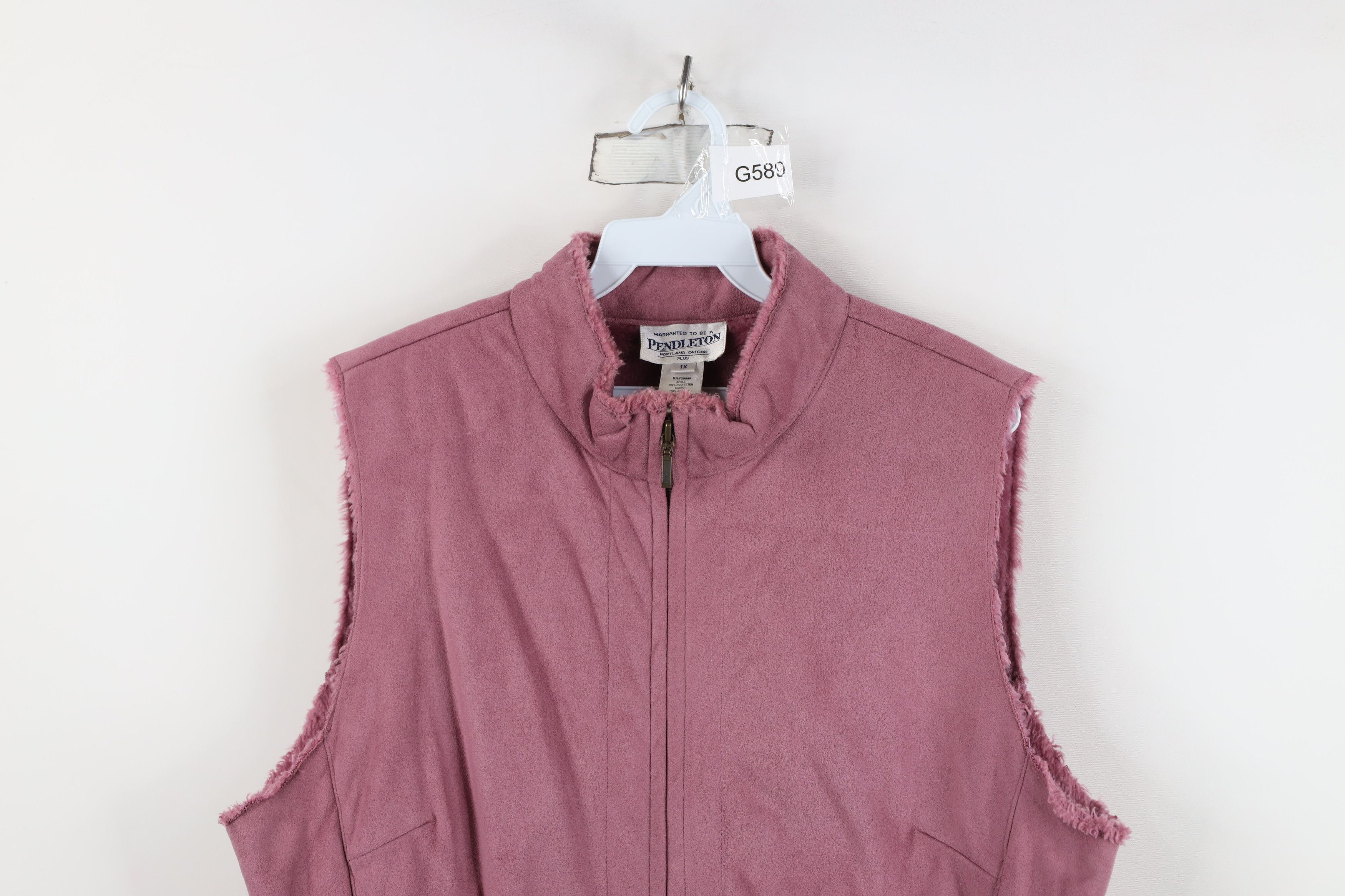 Pendleton Vintage 90s Pendleton Fleece Lined Microfiber Vest Jacket Size XL / US 12-14 / IT 48-50 - 2 Thumbnail