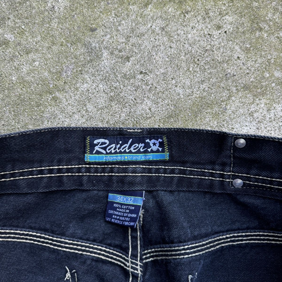 Vintage Y2K Baggy Faded Thrashed Wide Leg Skater Jeans ERD Grunge Size US 32 / EU 48 - 6 Thumbnail