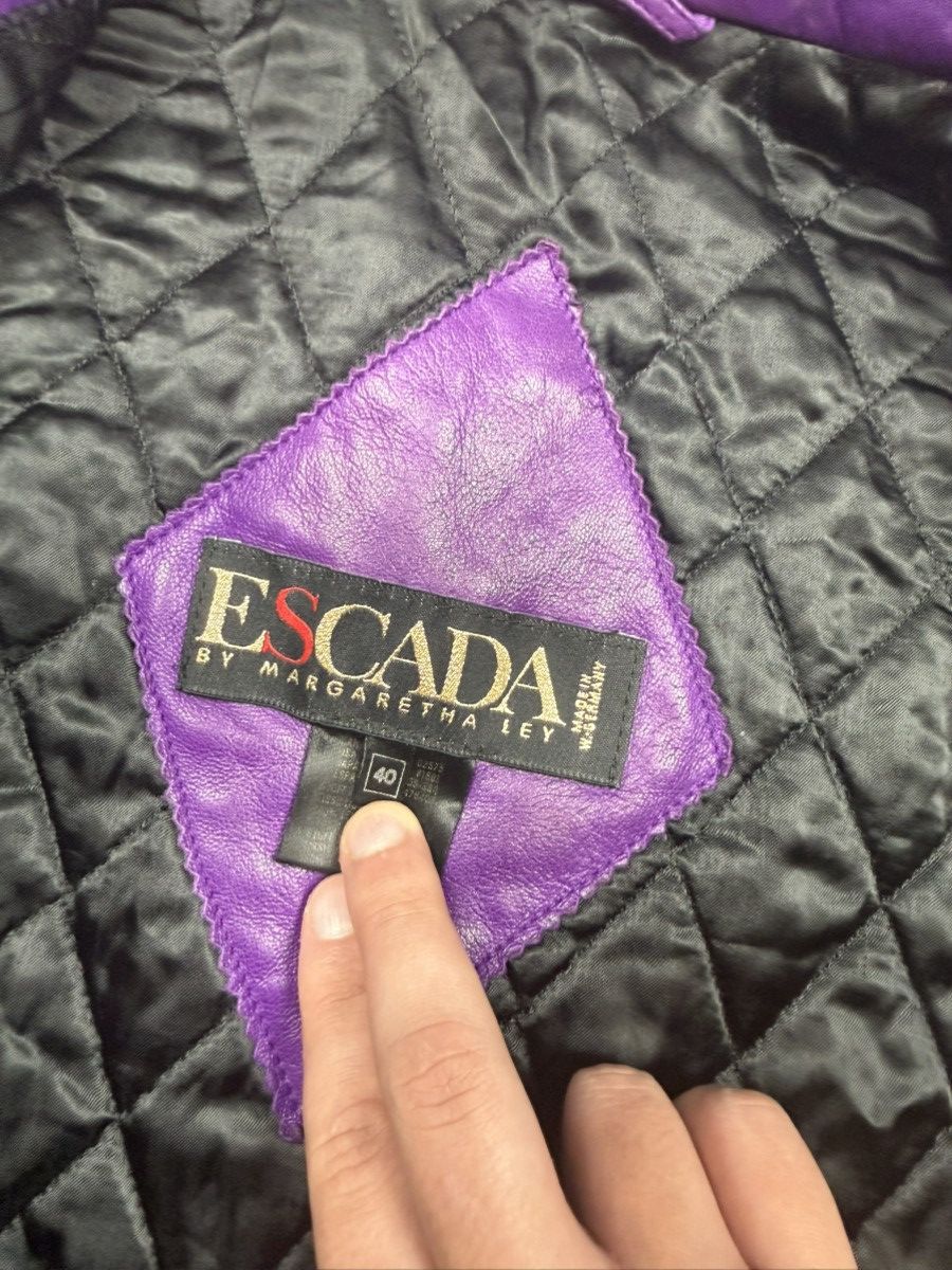 Escada Leather Jacket -Coat Escada Very rare model Vintage Size L / US 10 / IT 46 - 12 Thumbnail