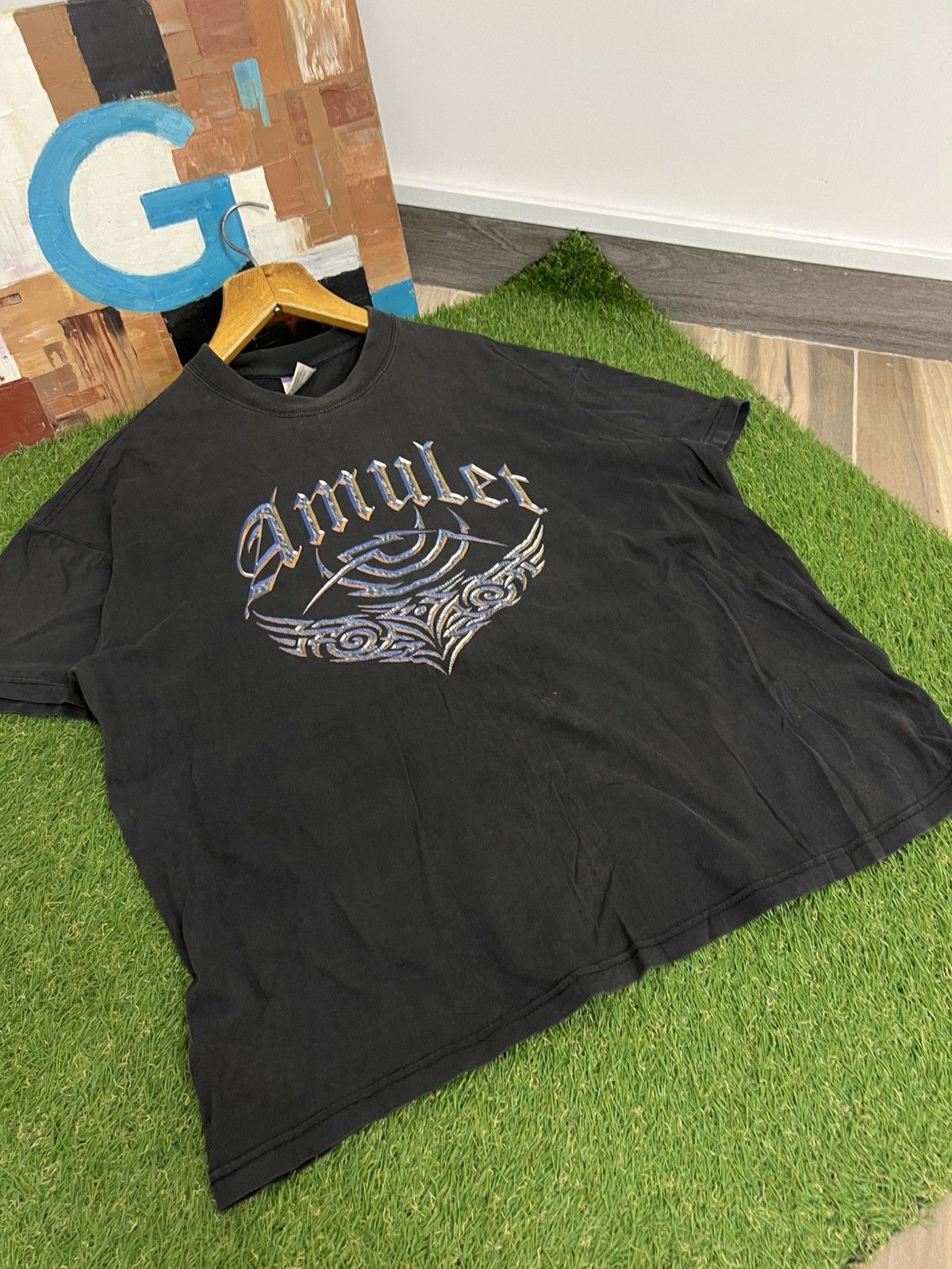 Band Tees × Vintage 90S Vintage Tribal Amulet Band Goth Grung t shirt tour tees Size US XL / EU 56 / 4 - 4 Thumbnail