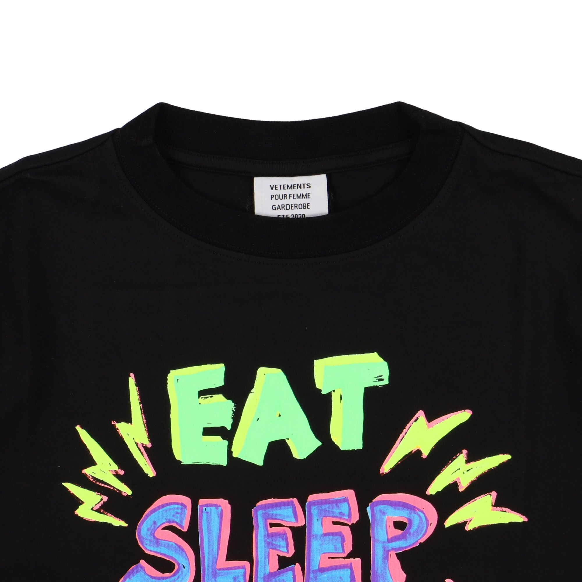 Vetements Black Eat Sleep Rave Repeat Long Sleeve Top Size S / US 4 / IT 40 - 5 Thumbnail