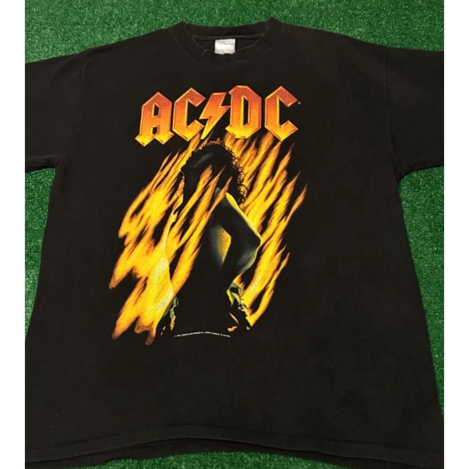 Vintage VINTAGE ACDC Band Tee 90s Bonfire 1998 Tour VTG Shirt XL Black Mens T-Shirt Size US XL / EU 56 / 4 - 6 Thumbnail