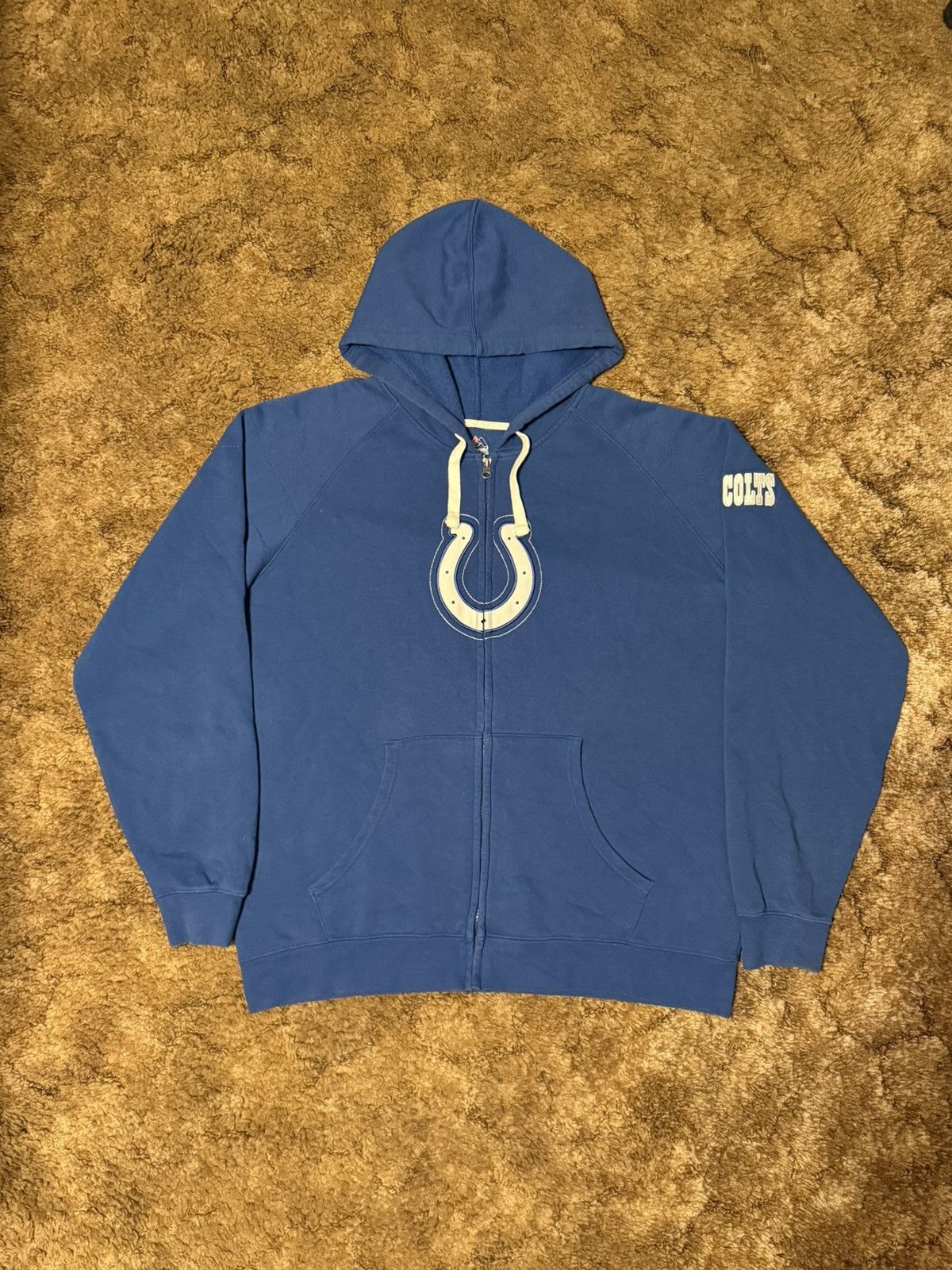NFL Majestic NFL Indianapolis Colts Full Zip Hoodie Blue XLarge Size US XL / EU 56 / 4 - 1 Thumbnail