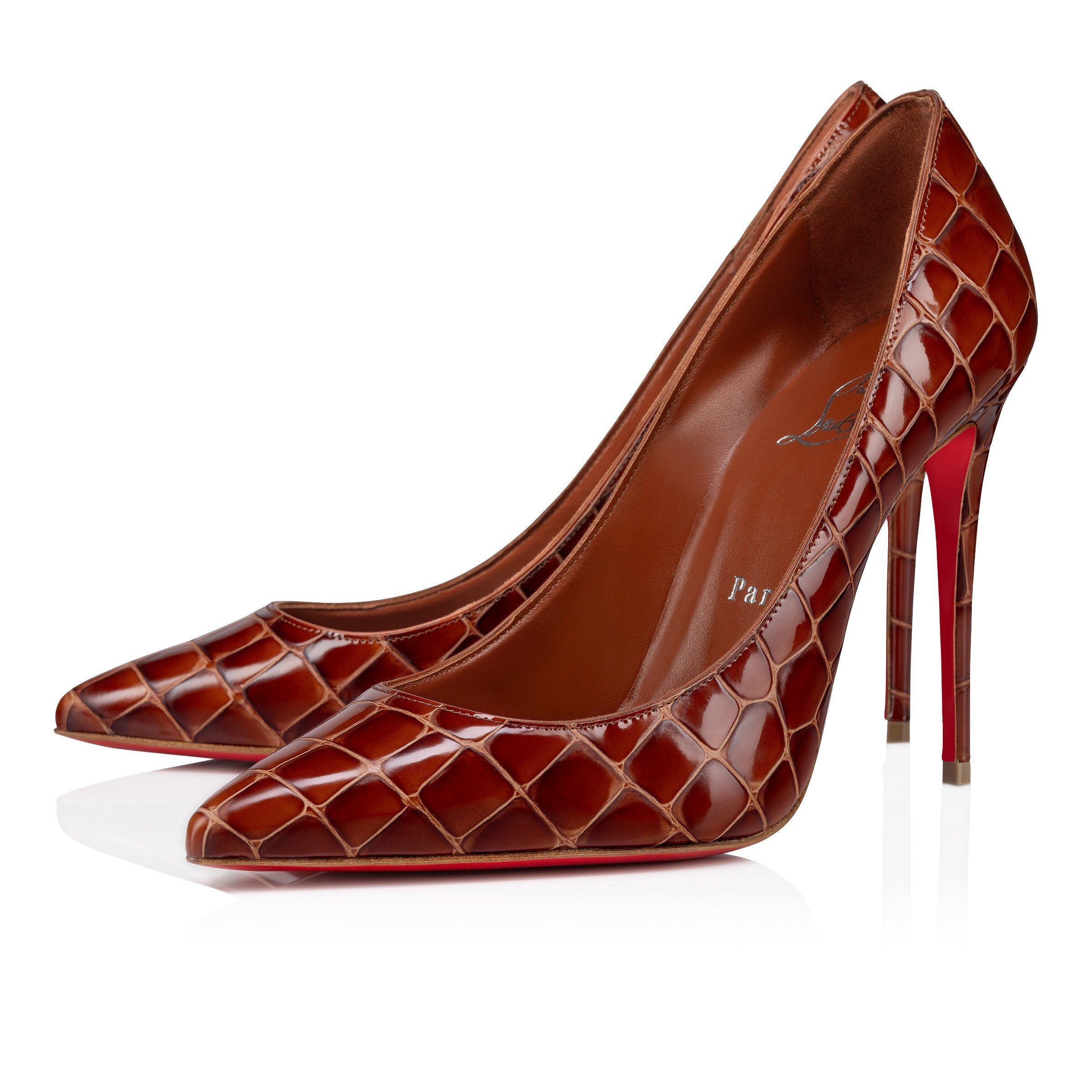 Christian Louboutin kate 100mm brown Size US 8.5 / IT 38.5 - 1 Thumbnail
