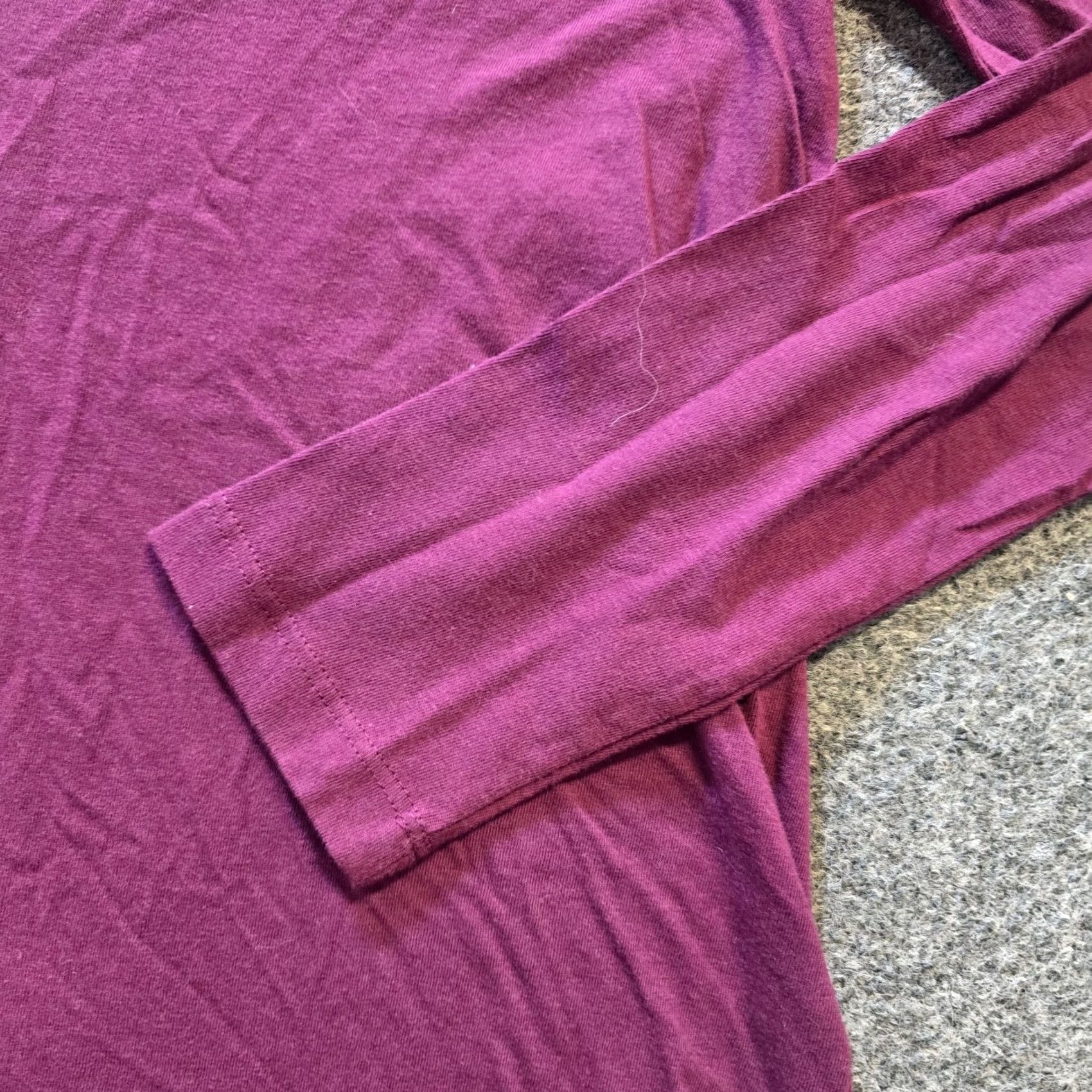 FatFace Fat Face Top Womens Size 10 Purple Henley Pajama Long Sleeve Lounge Casual Cozy Size L / US 10 / IT 46 - 3 Thumbnail