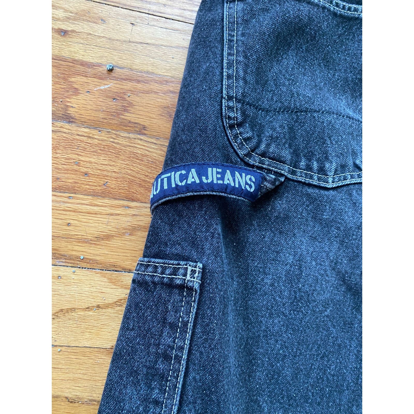 Nautica Nautica Jeans 36x31 Baggy Skater Wide Loose Blk Carpenter Size US 36 / EU 52 - 5 Thumbnail