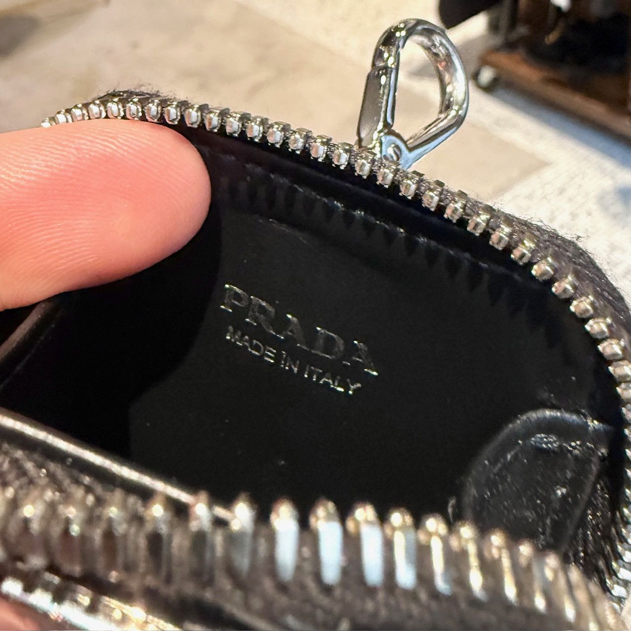 Prada Prada Metallic Silver Chrome Spazzolato Brique Crossbody Bag Size ONE SIZE - 25 Thumbnail