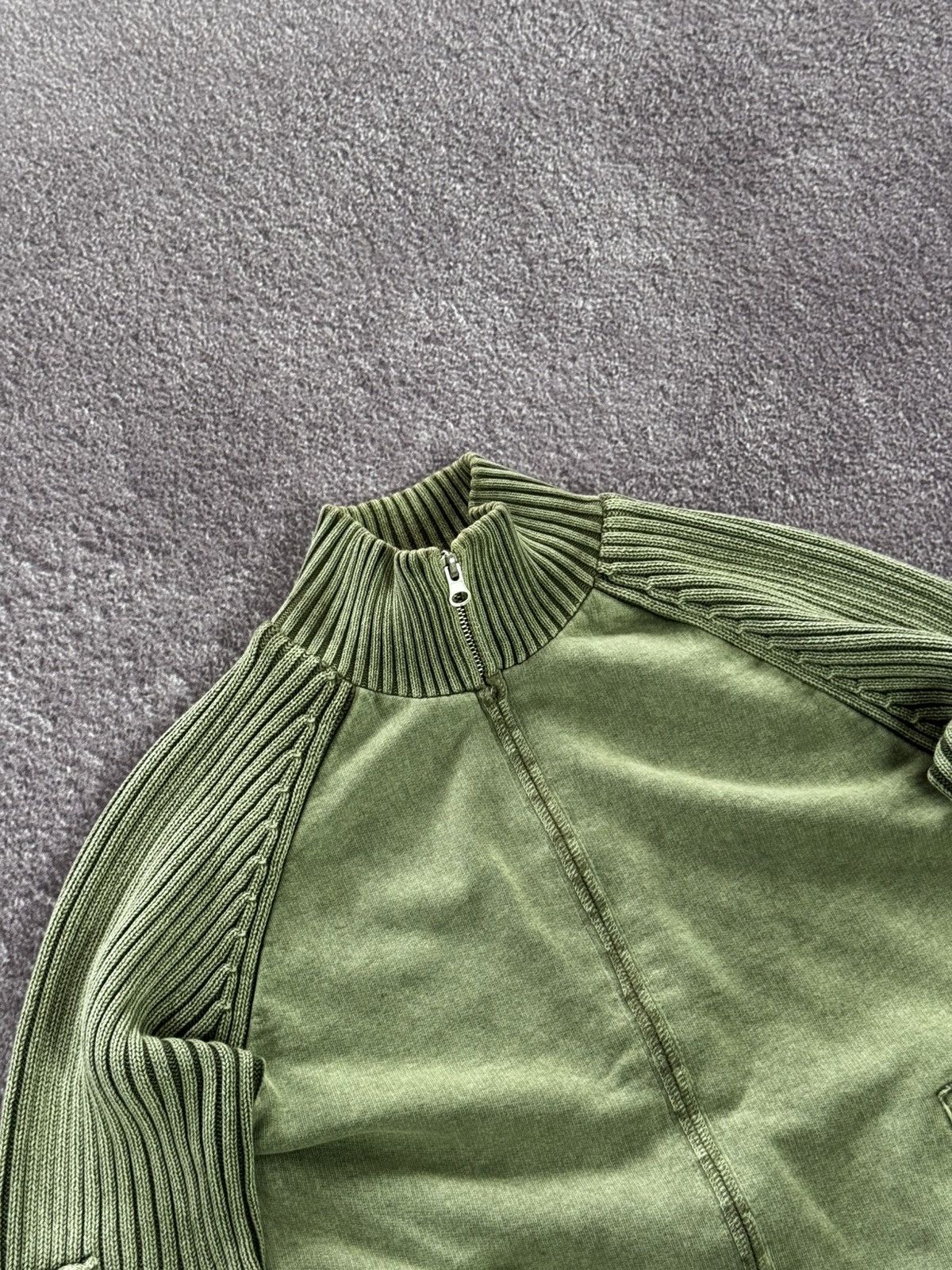 Japanese Brand 00s Japanese Brand Y2K Distressed Zip-Up Sweater Size M / US 6-8 / IT 42-44 - 8 Thumbnail
