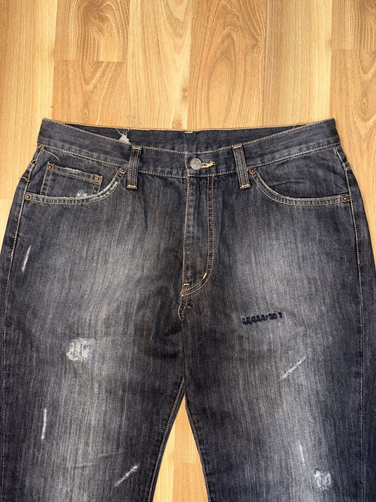 Japanese Brand Rifle Reconstructed Patchwork Jeans Orta Anadolu Denim 32x32 Size US 32 / EU 48 - 3 Thumbnail