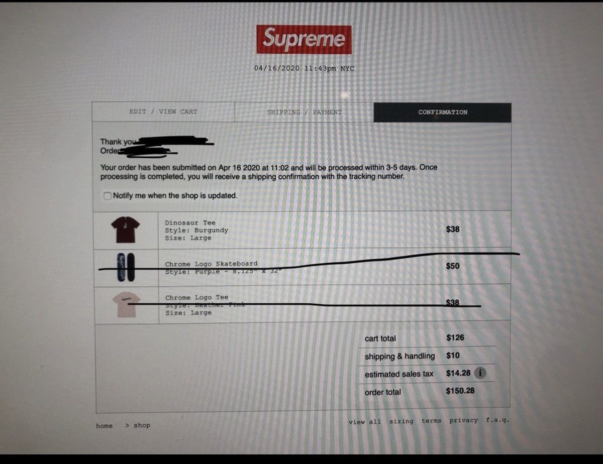 Supreme Supreme Dinosaur Tee Size US L / EU 52-54 / 3 - 4 Thumbnail