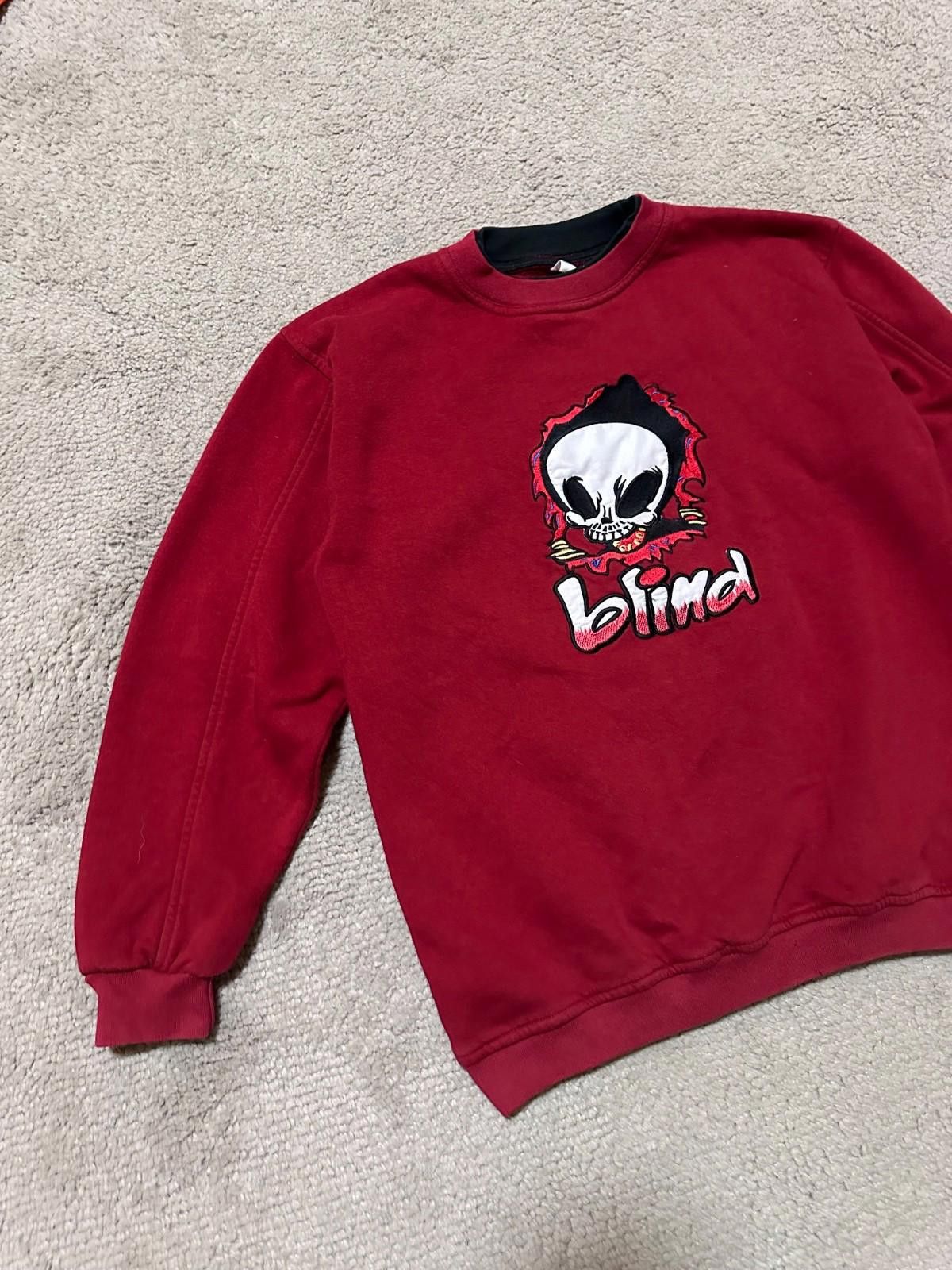 Blind Skateboards Vintage 90s Blind Skateboards Reaper Sweatshirt Sz S Size US S / EU 44-46 / 1 - 2 Thumbnail
