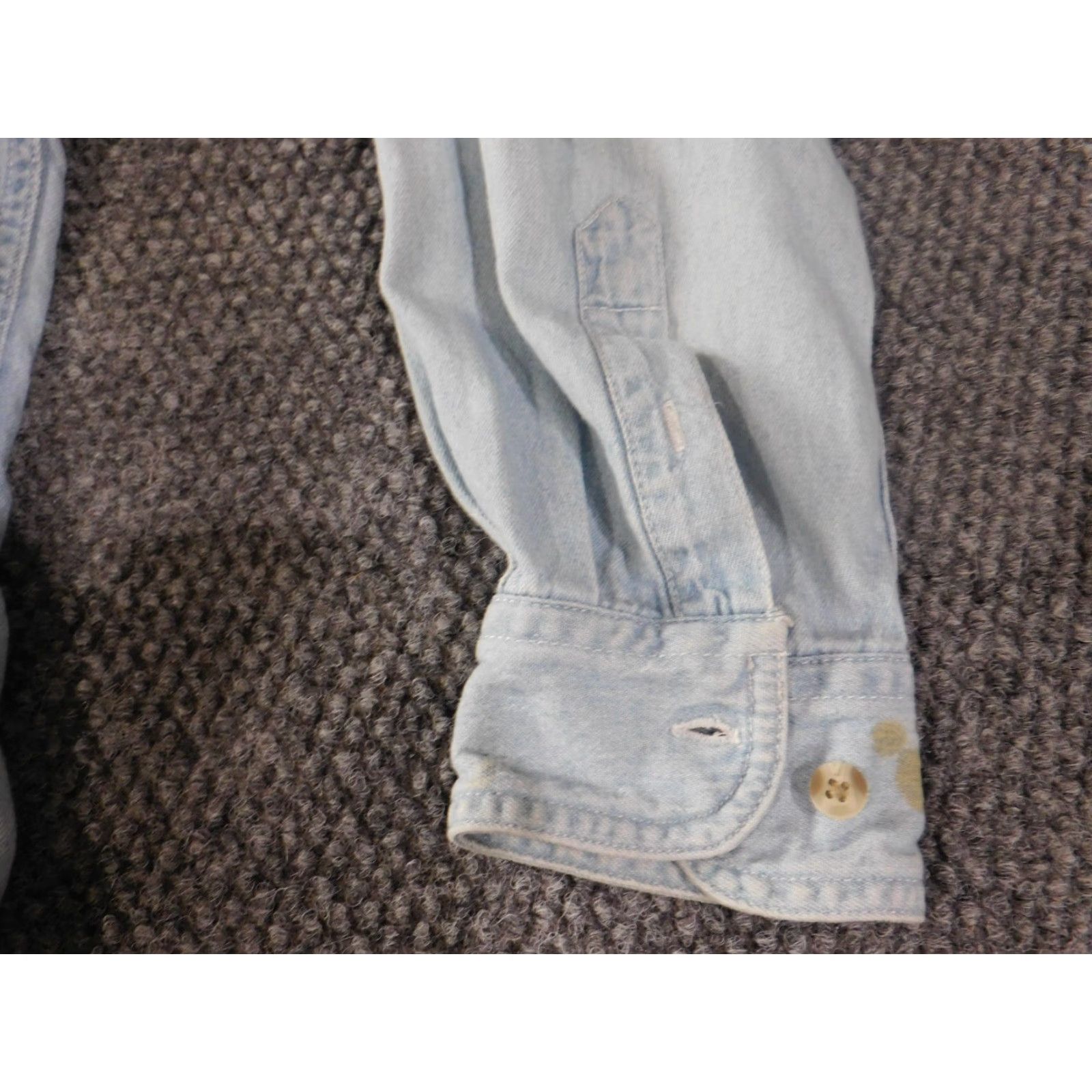 Lee VINTAGE Lee Sports Mens Shirt Large Blue Denim Button-Down Collar" Size US L / EU 52-54 / 3 - 4 Thumbnail