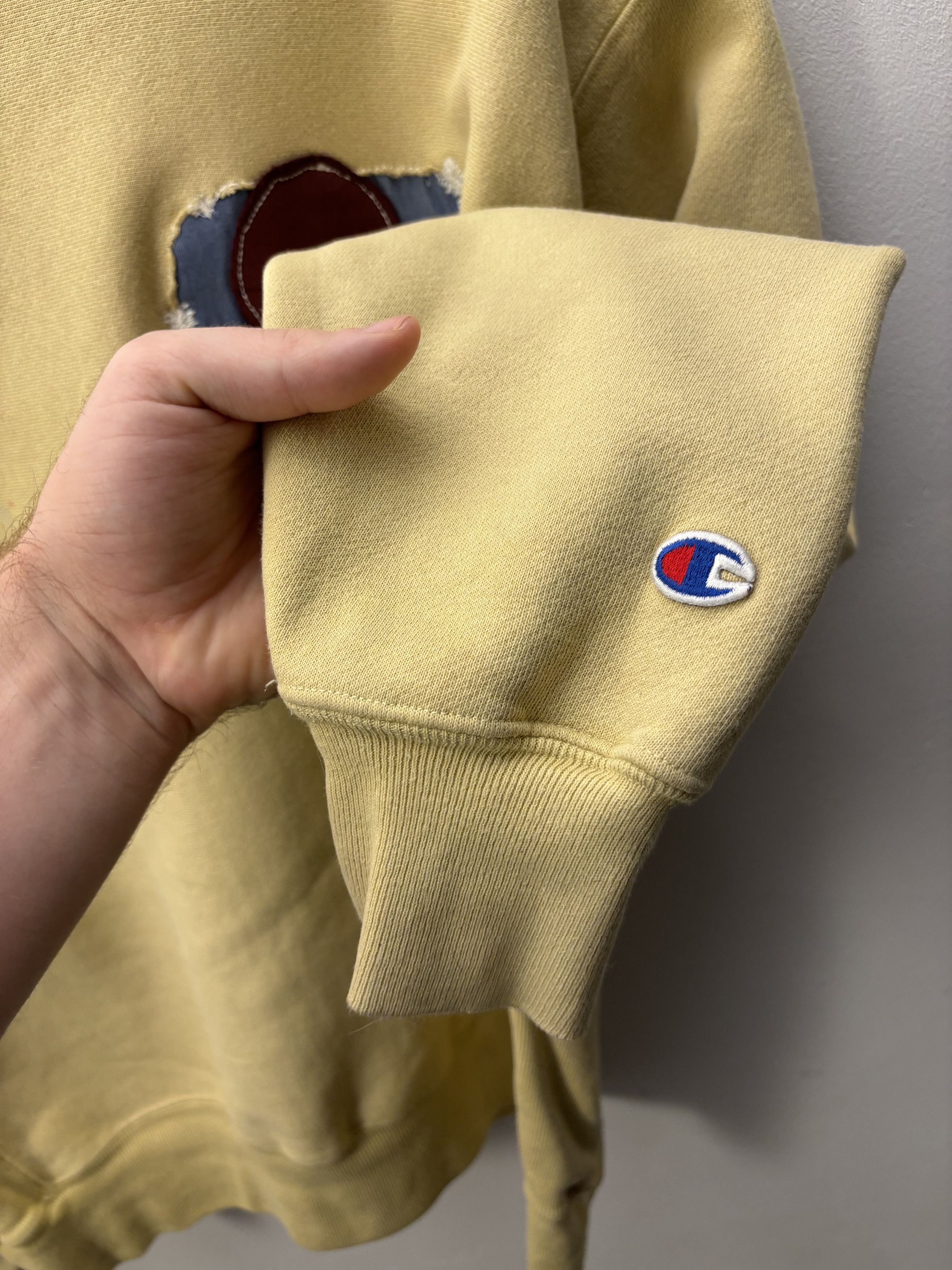 Champion × Japanese Brand Vintage Champion Reverse Weave Patched Sweatshirt Size US L / EU 52-54 / 3 - 7 Thumbnail