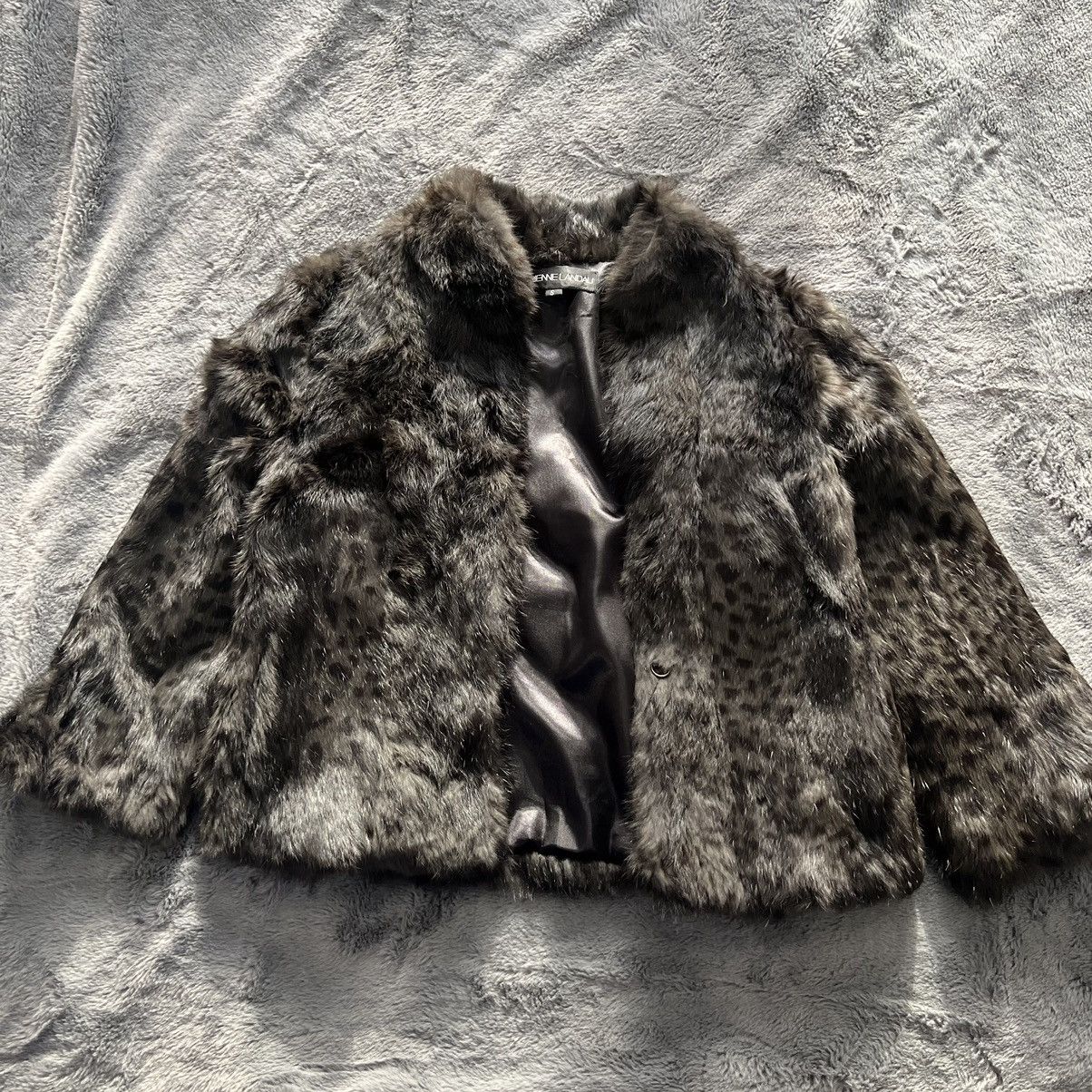 image of Adrienne Landau Fur Jacket in Black, Women's (Size Small)