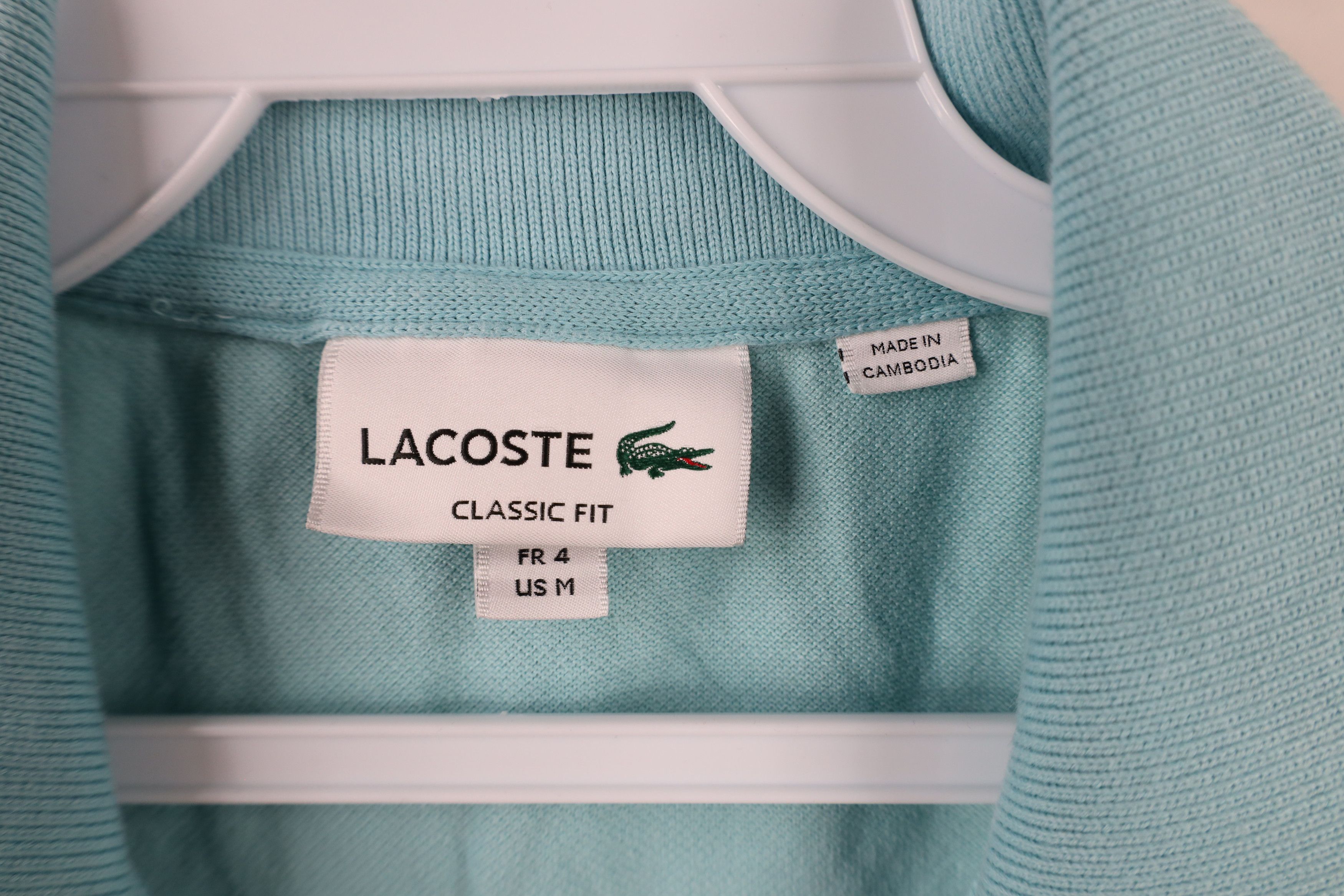 Lacoste × Vintage Lacoste Distressed Croc Logo Collared Golf Polo Shirt Blue Size US M / EU 48-50 / 2 - 7 Thumbnail