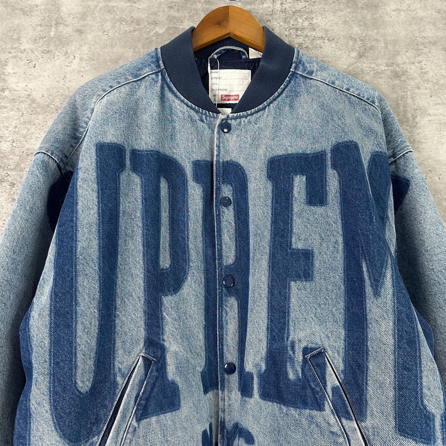 Supreme Supreme Logo Washed Denim Jacket Size US L / EU 52-54 / 3 - 4 Thumbnail